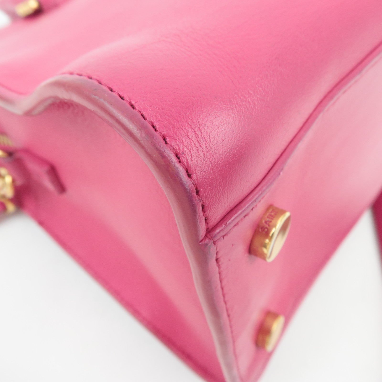 SAINT LAURENT YSL Baby Cabas Leather 2Way Handbag