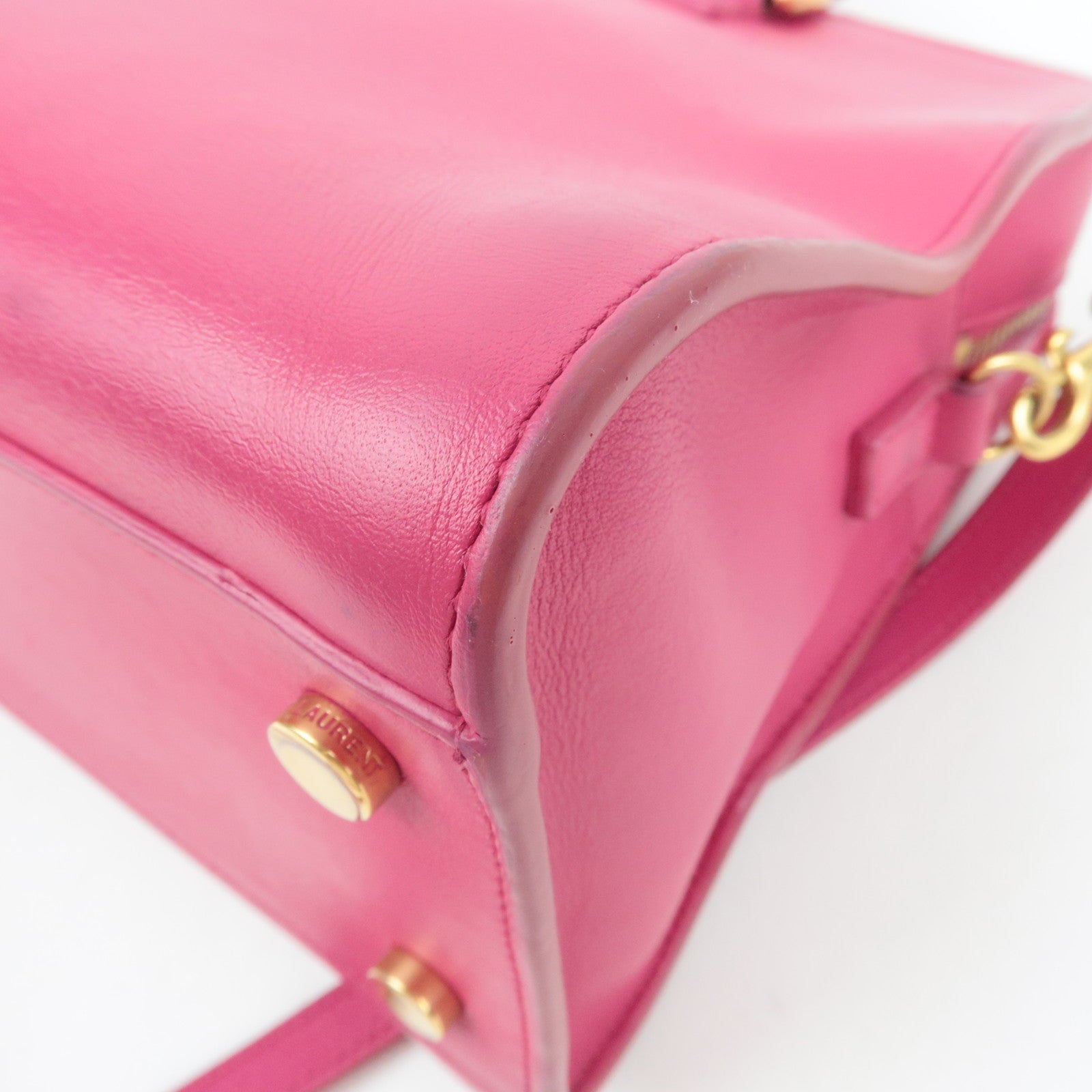 SAINT LAURENT YSL Baby Cabas Leather 2Way Handbag