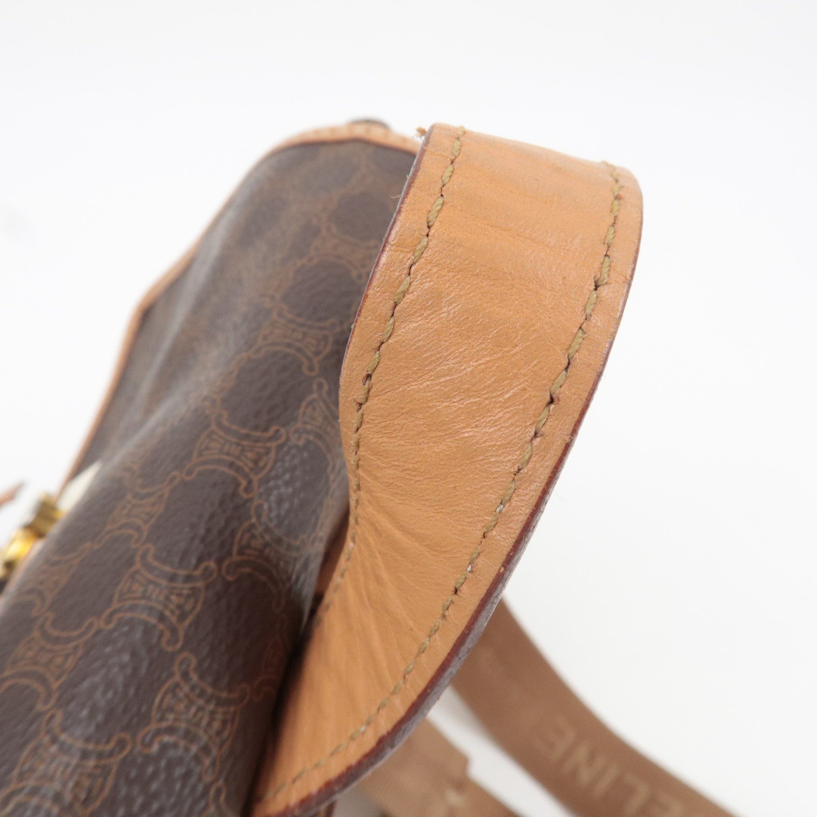 CELINE Macadam PVC Leather Backpack Brown