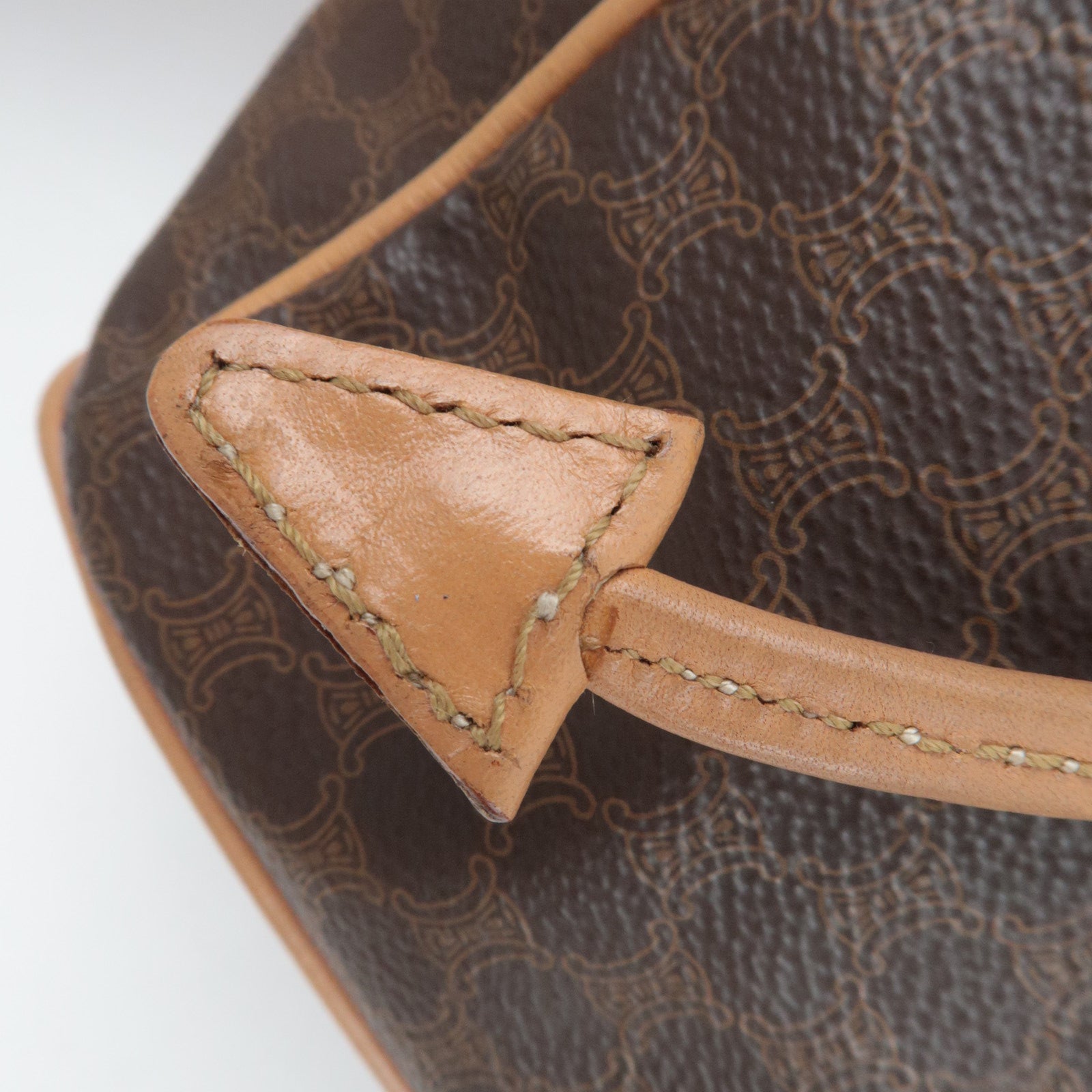 CELINE Macadam PVC Leather Backpack Brown