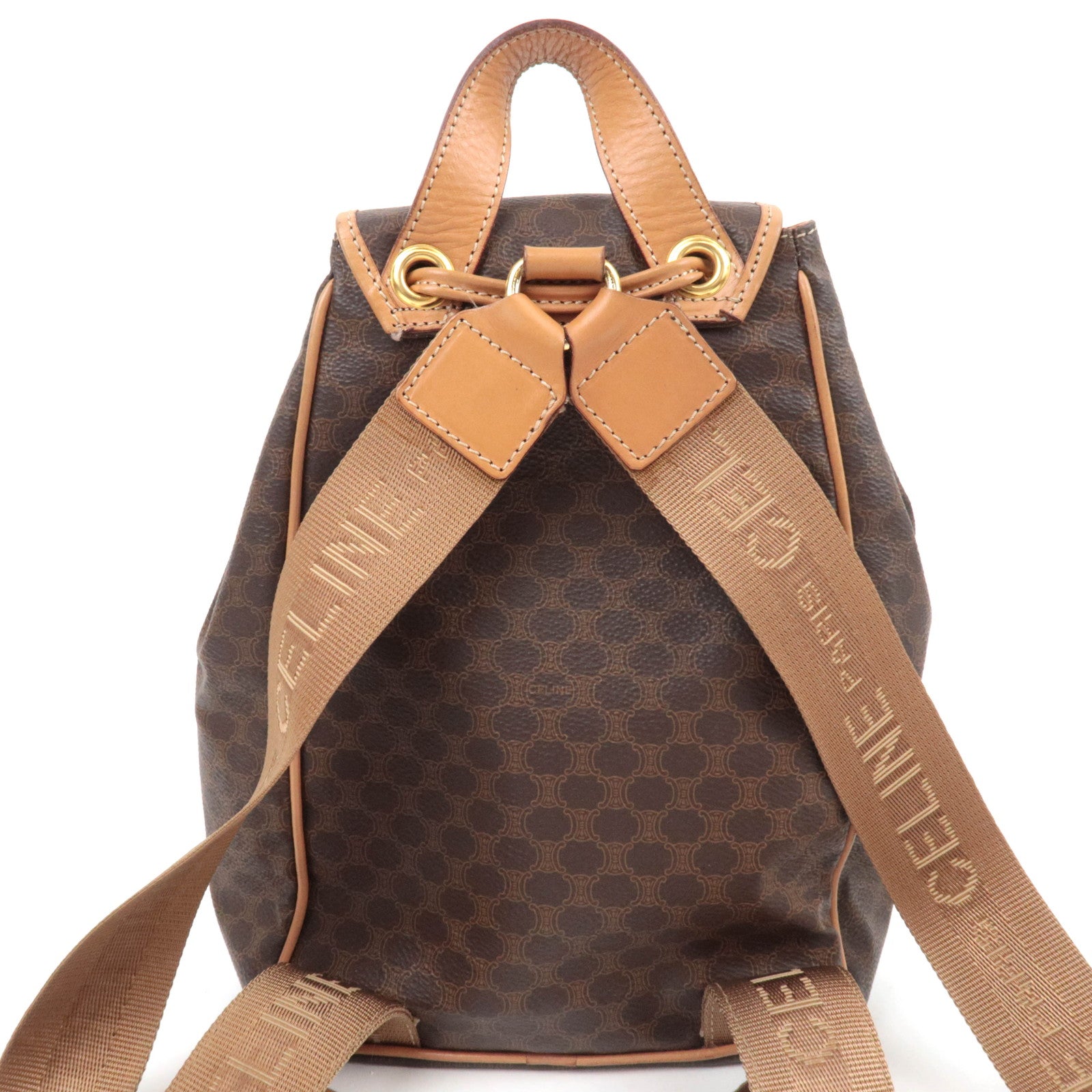 CELINE Macadam PVC Leather Backpack Brown