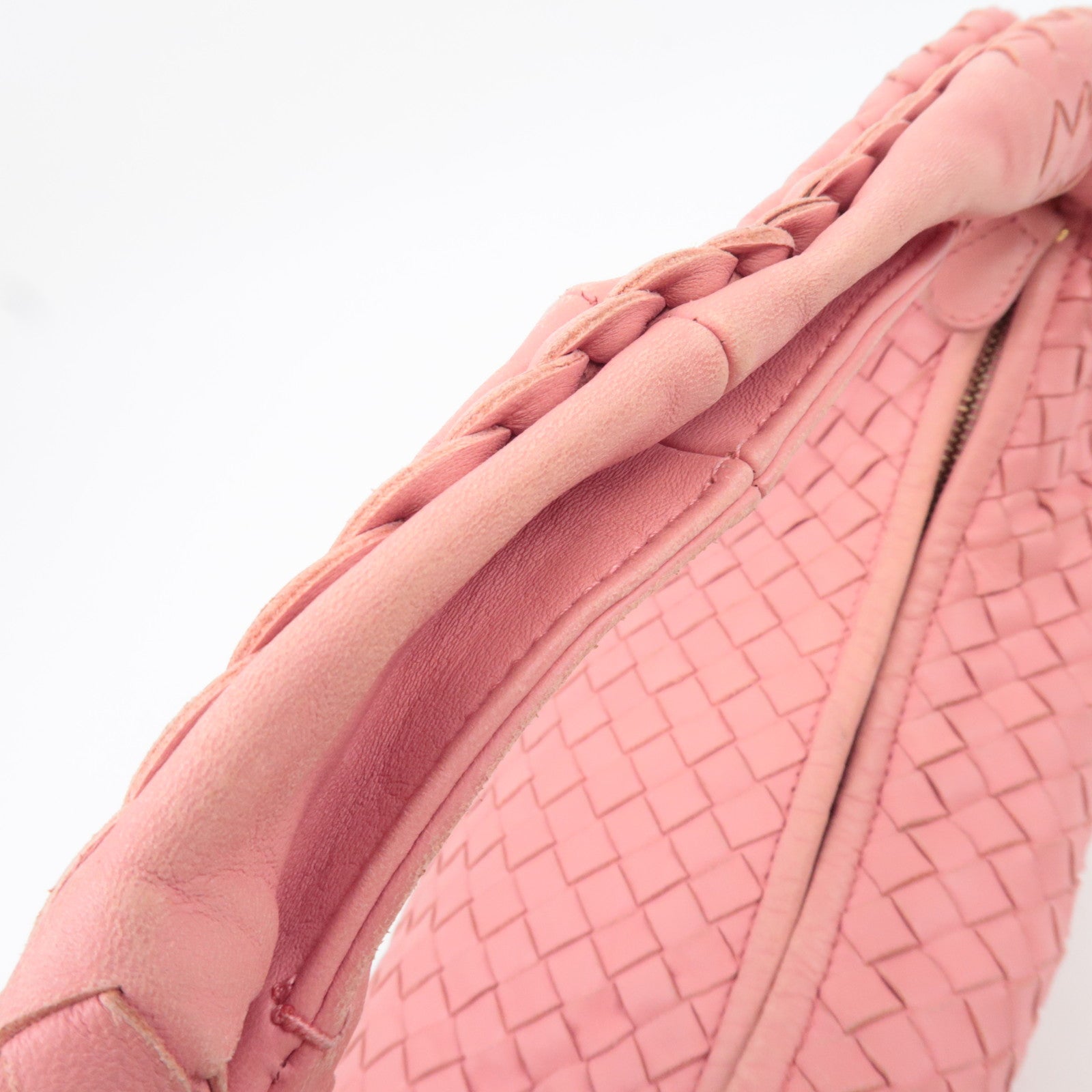 BOTTEGA VENETA Intrecciato Leather Hobo Bag Pink 115653