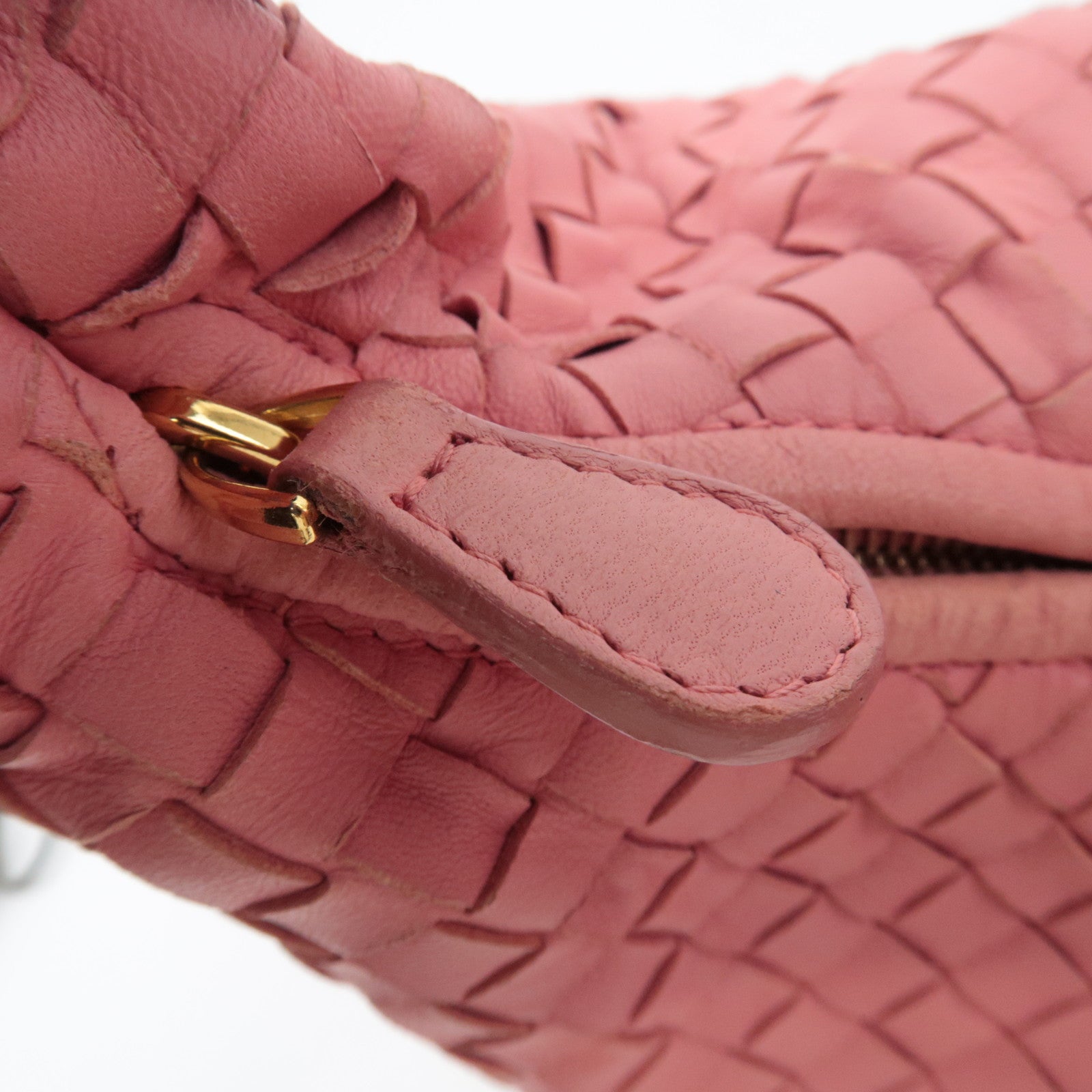 BOTTEGA VENETA Intrecciato Leather Hobo Bag Pink 115653