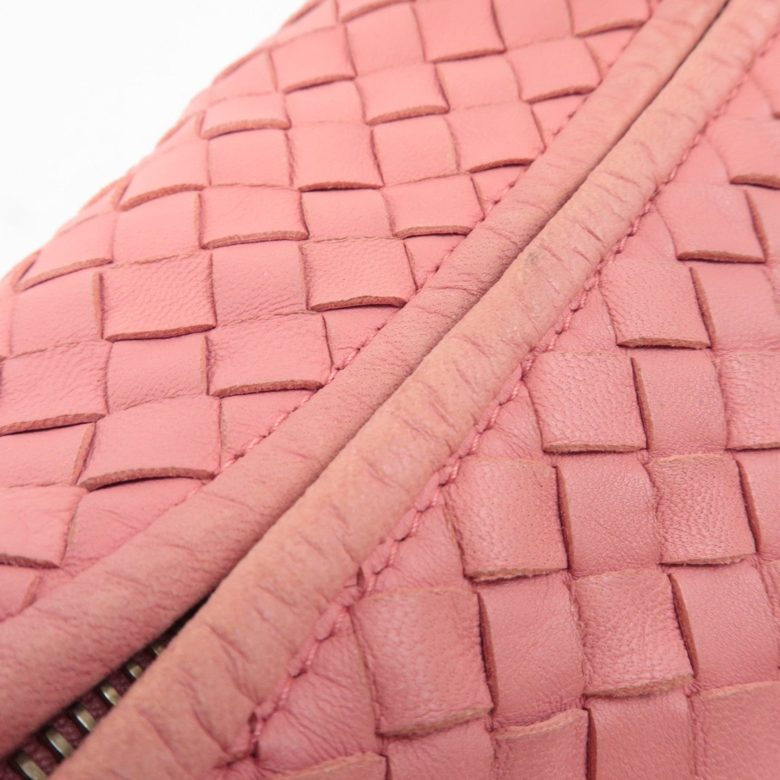 BOTTEGA VENETA Intrecciato Leather Hobo Bag Pink 115653