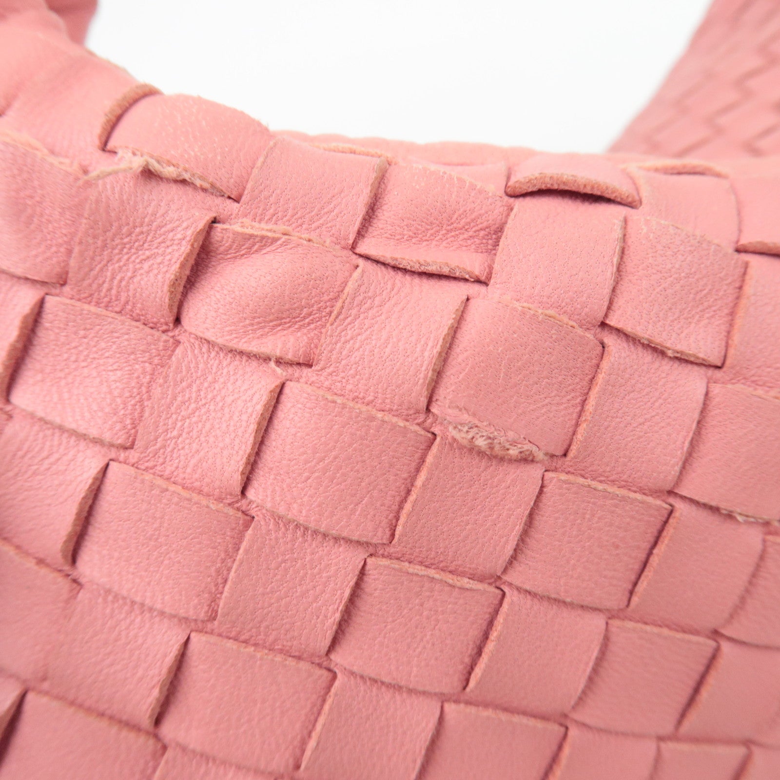 BOTTEGA VENETA Intrecciato Leather Hobo Bag Pink 115653