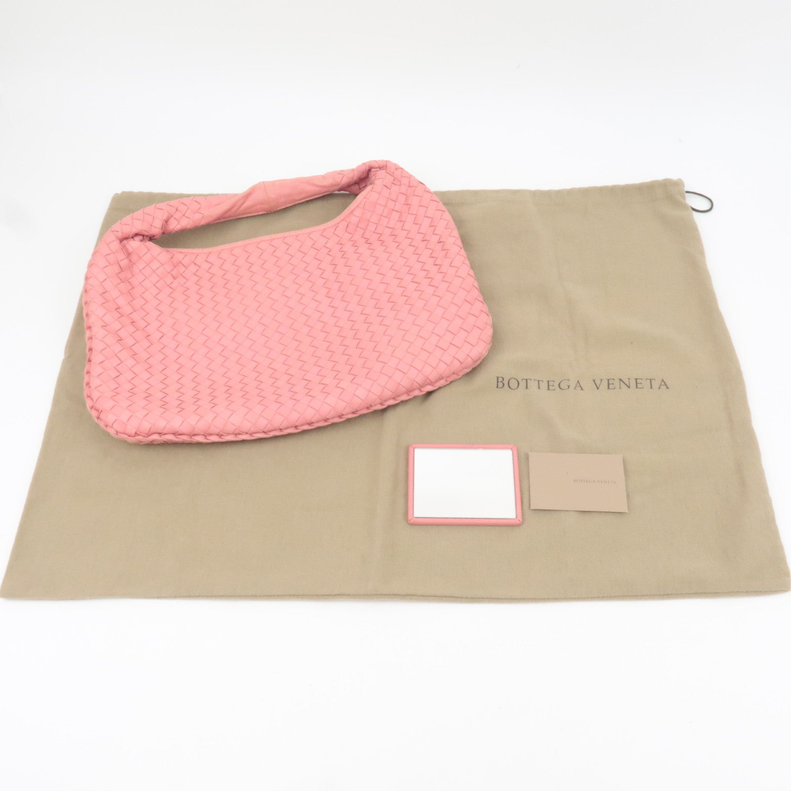 BOTTEGA VENETA Intrecciato Leather Hobo Bag Pink 115653