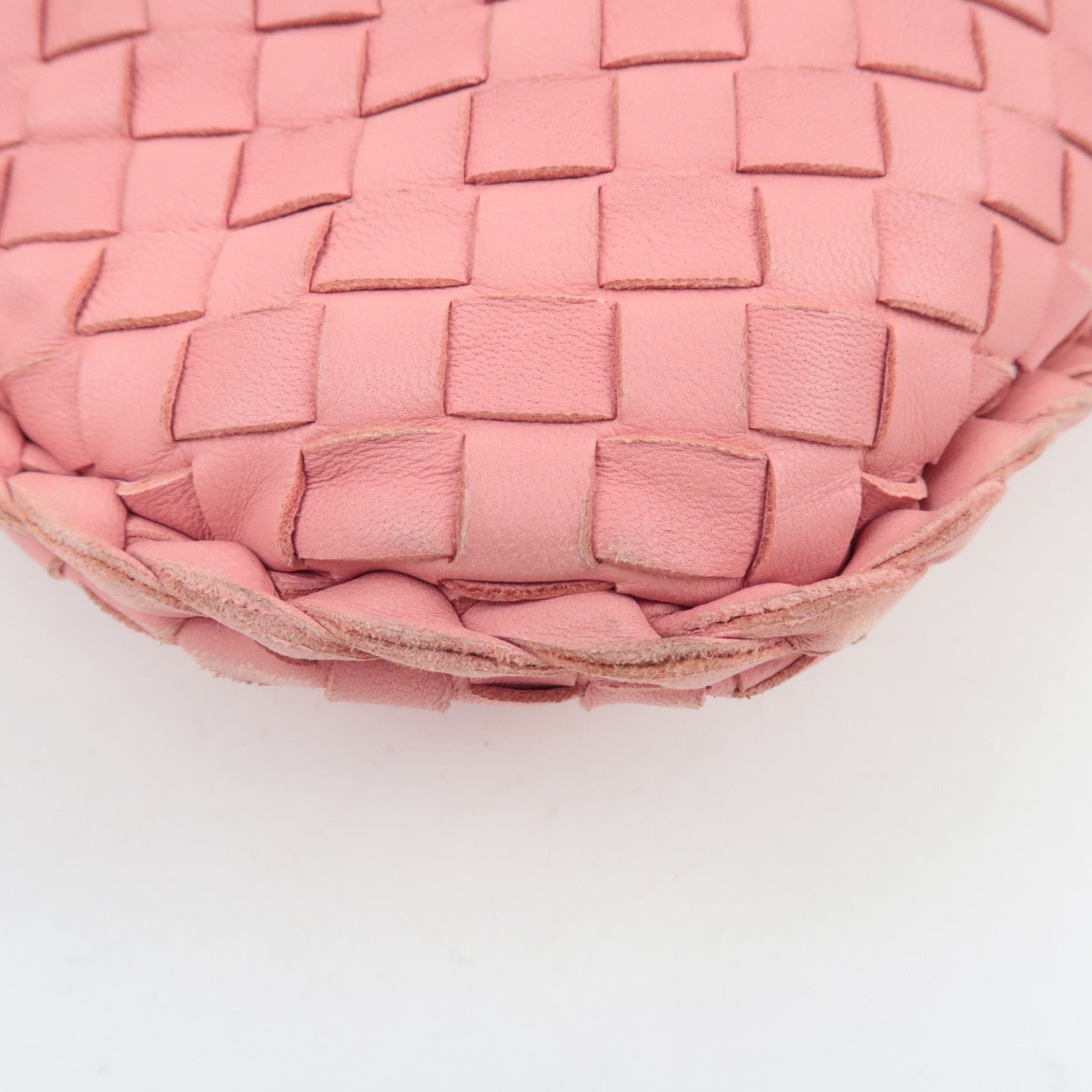 BOTTEGA VENETA Intrecciato Leather Hobo Bag Pink 115653