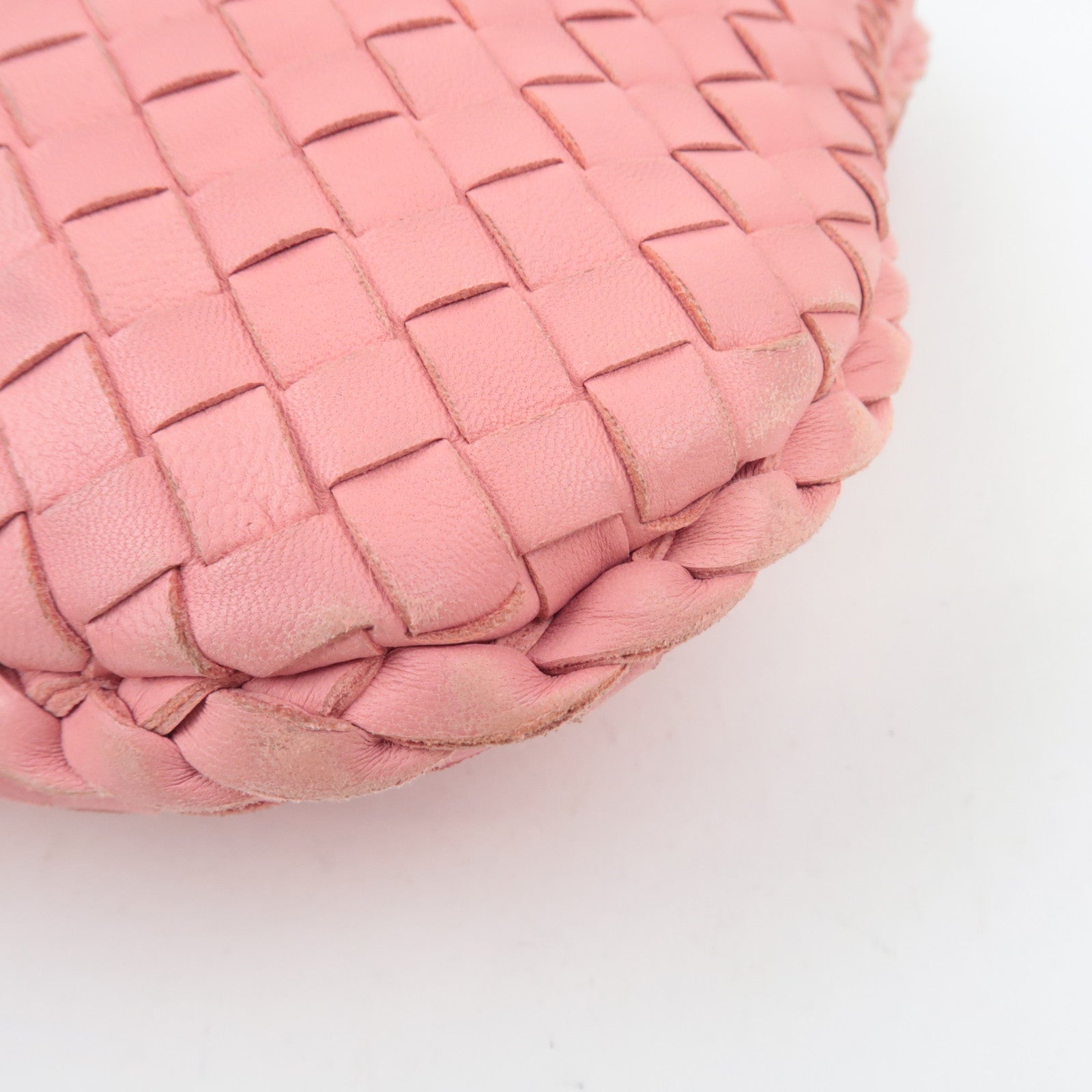 BOTTEGA VENETA Intrecciato Leather Hobo Bag Pink 115653