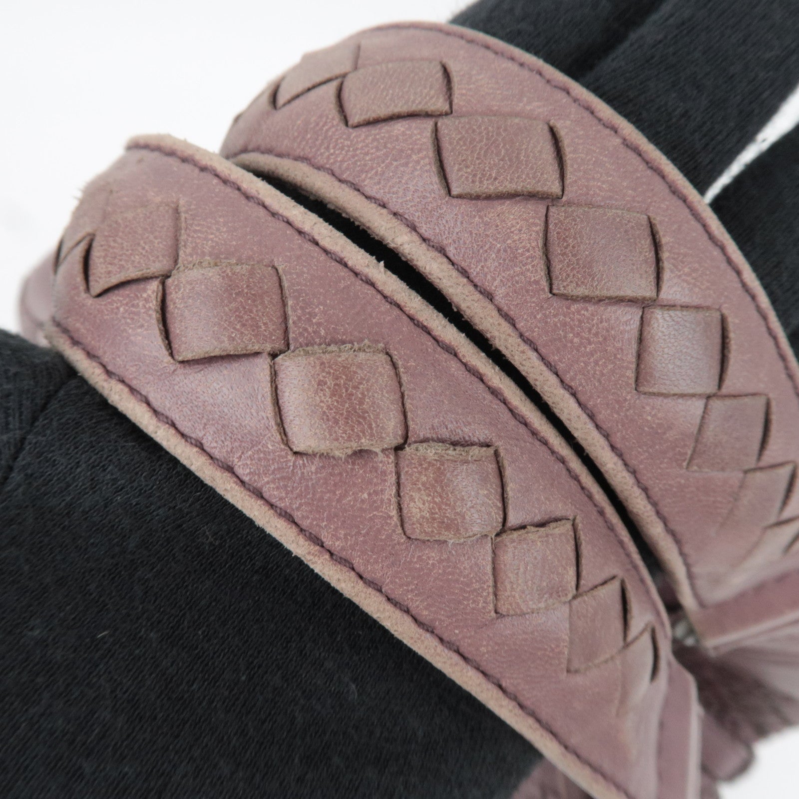 BOTTEGA VENETA Intrecciato Leather Shoulder Bag Light purple