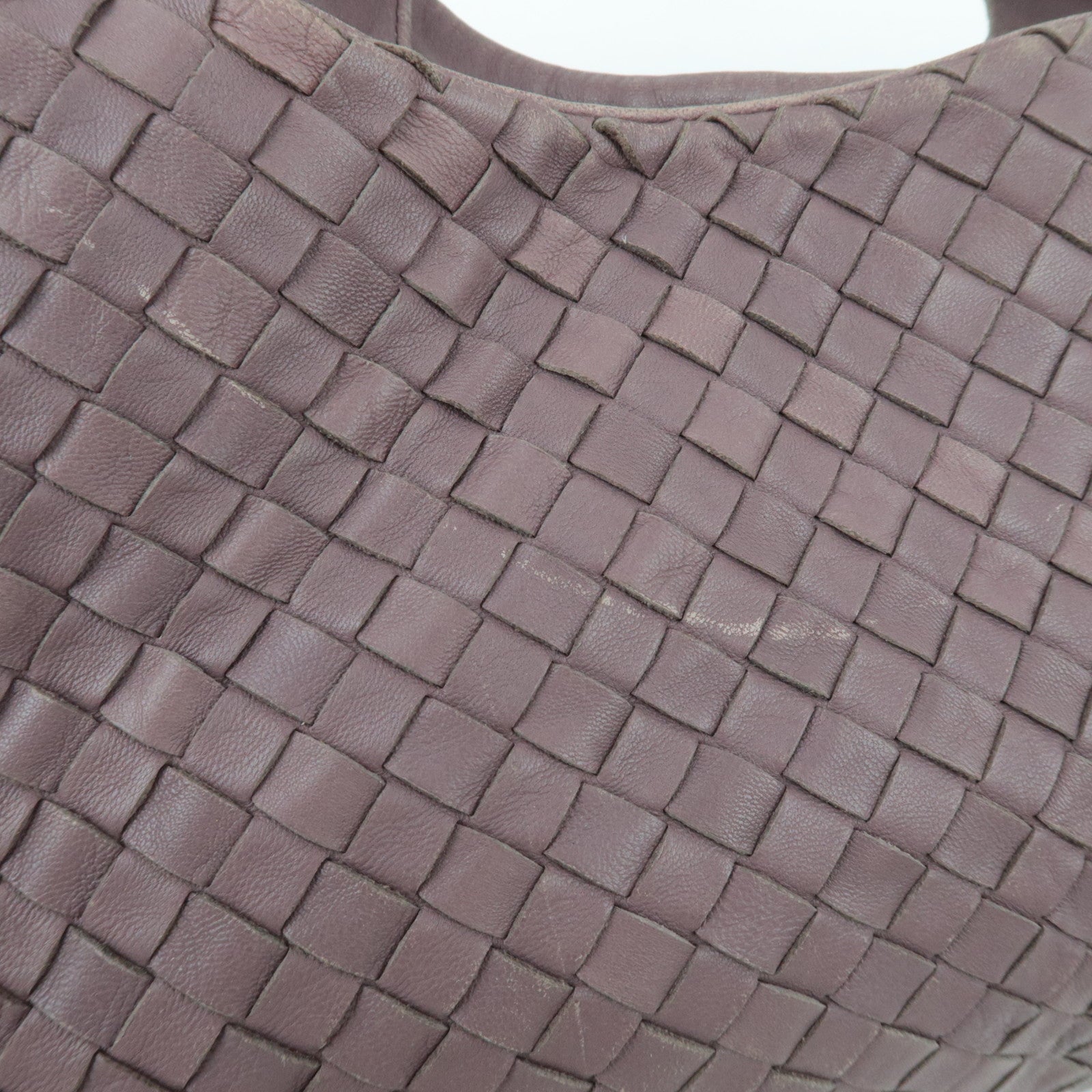 BOTTEGA VENETA Intrecciato Leather Shoulder Bag Light purple