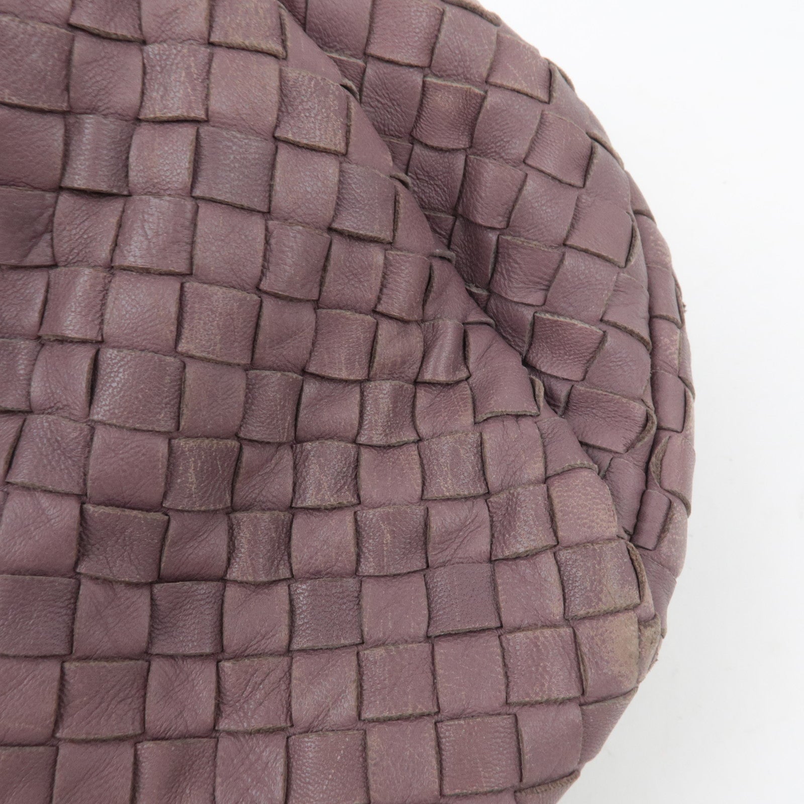 BOTTEGA VENETA Intrecciato Leather Shoulder Bag Light purple