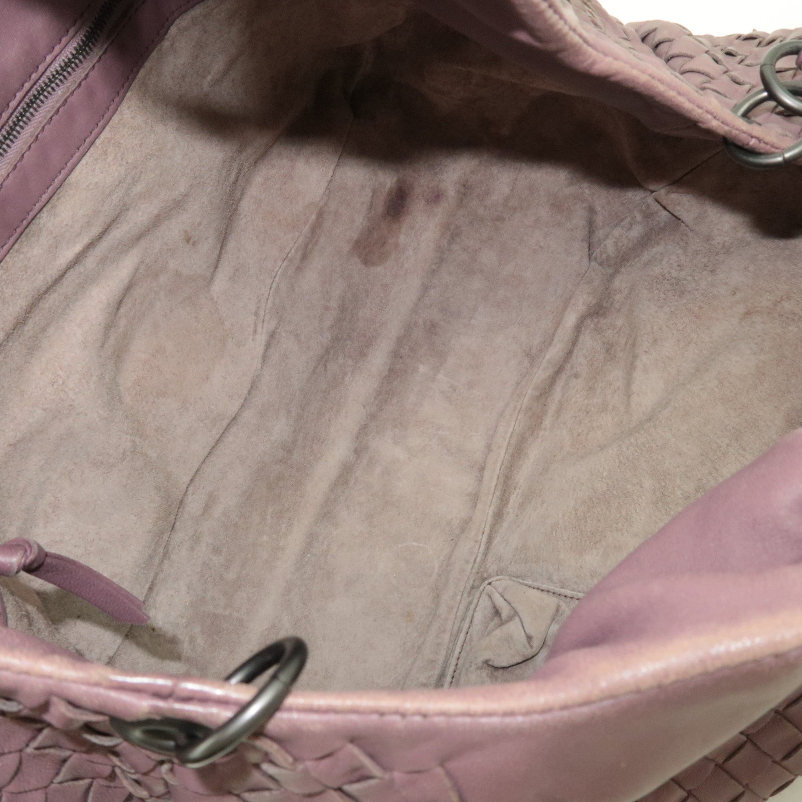 BOTTEGA VENETA Intrecciato Leather Shoulder Bag Light purple