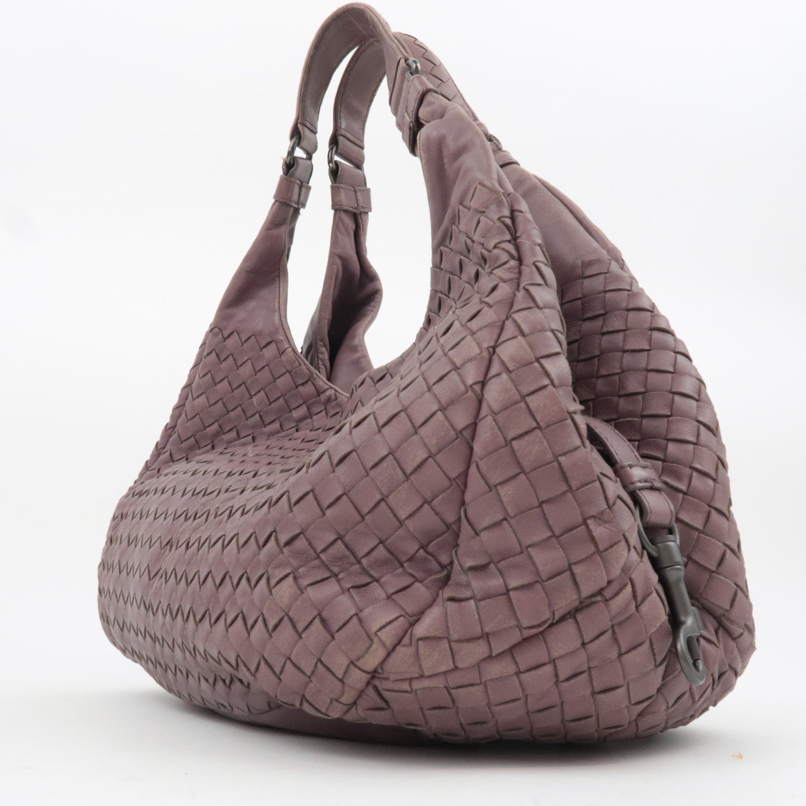 BOTTEGA VENETA Intrecciato Leather Shoulder Bag Light purple