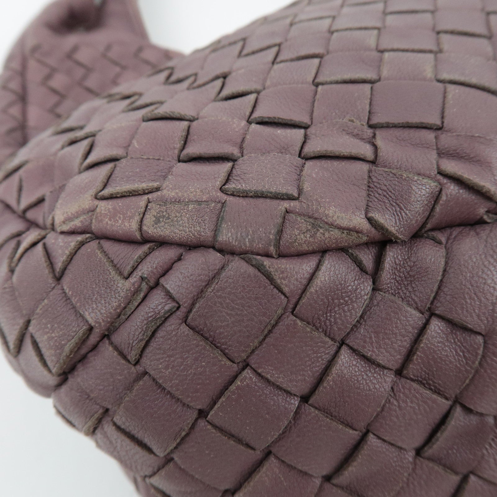 BOTTEGA VENETA Intrecciato Leather Shoulder Bag Light purple