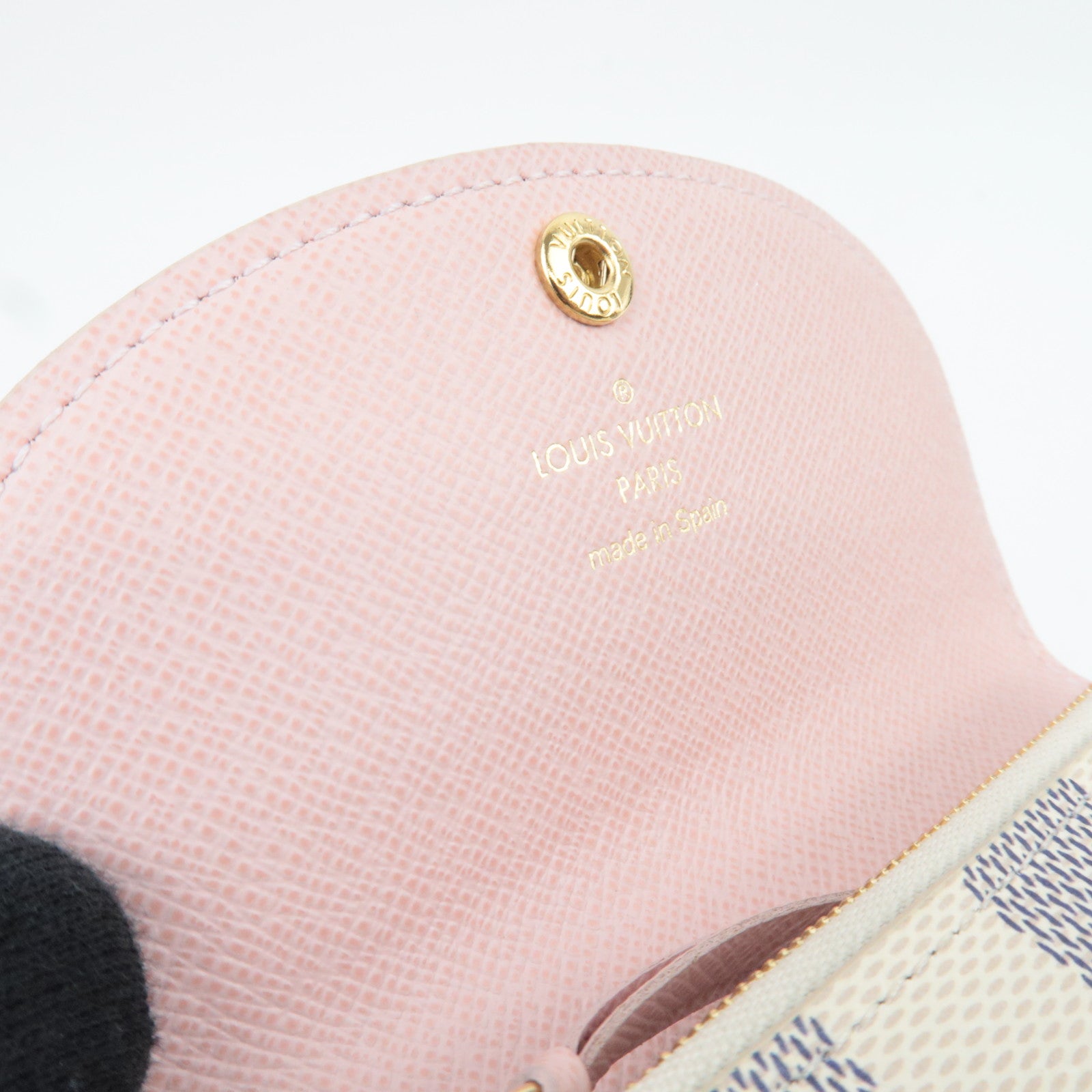 Louis Vuitton Damier Azur Porte Monnaie Rosalie Wallet Rose Ballerine N61276