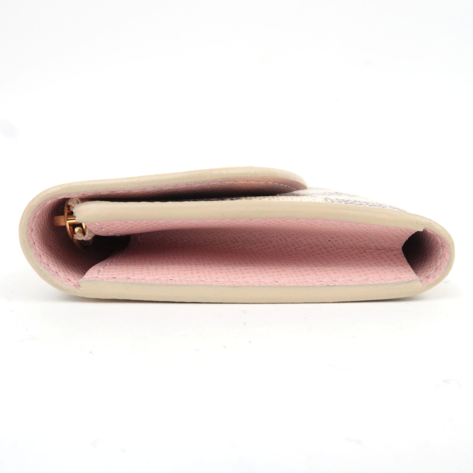 Louis Vuitton Damier Azur Porte Monnaie Rosalie Wallet Rose Ballerine N61276