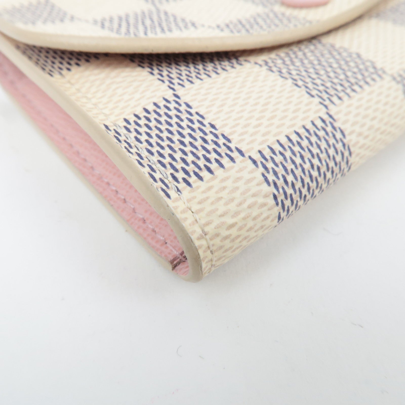 Louis Vuitton Damier Azur Porte Monnaie Rosalie Wallet Rose Ballerine N61276