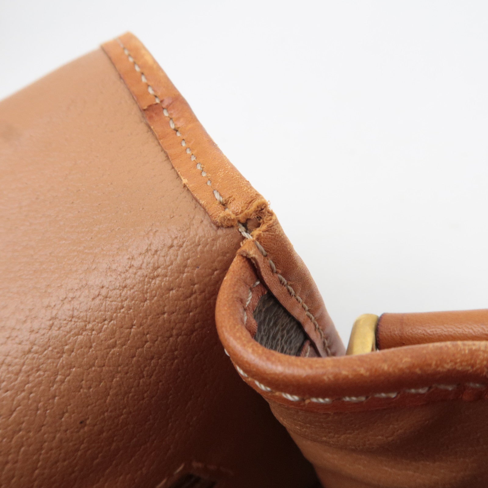 CELINE Macadam PVC Leather Shoulder Bag Brown
