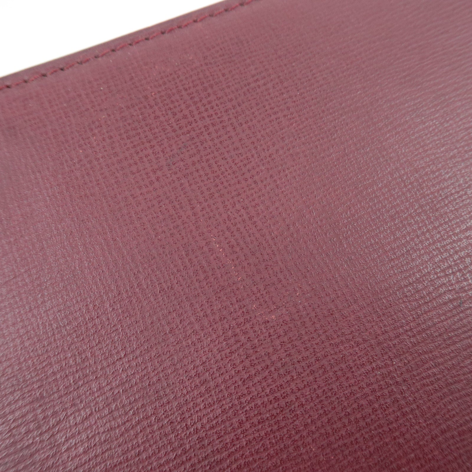 Cartier Must Line Leather Clutch Bag Bordeaux