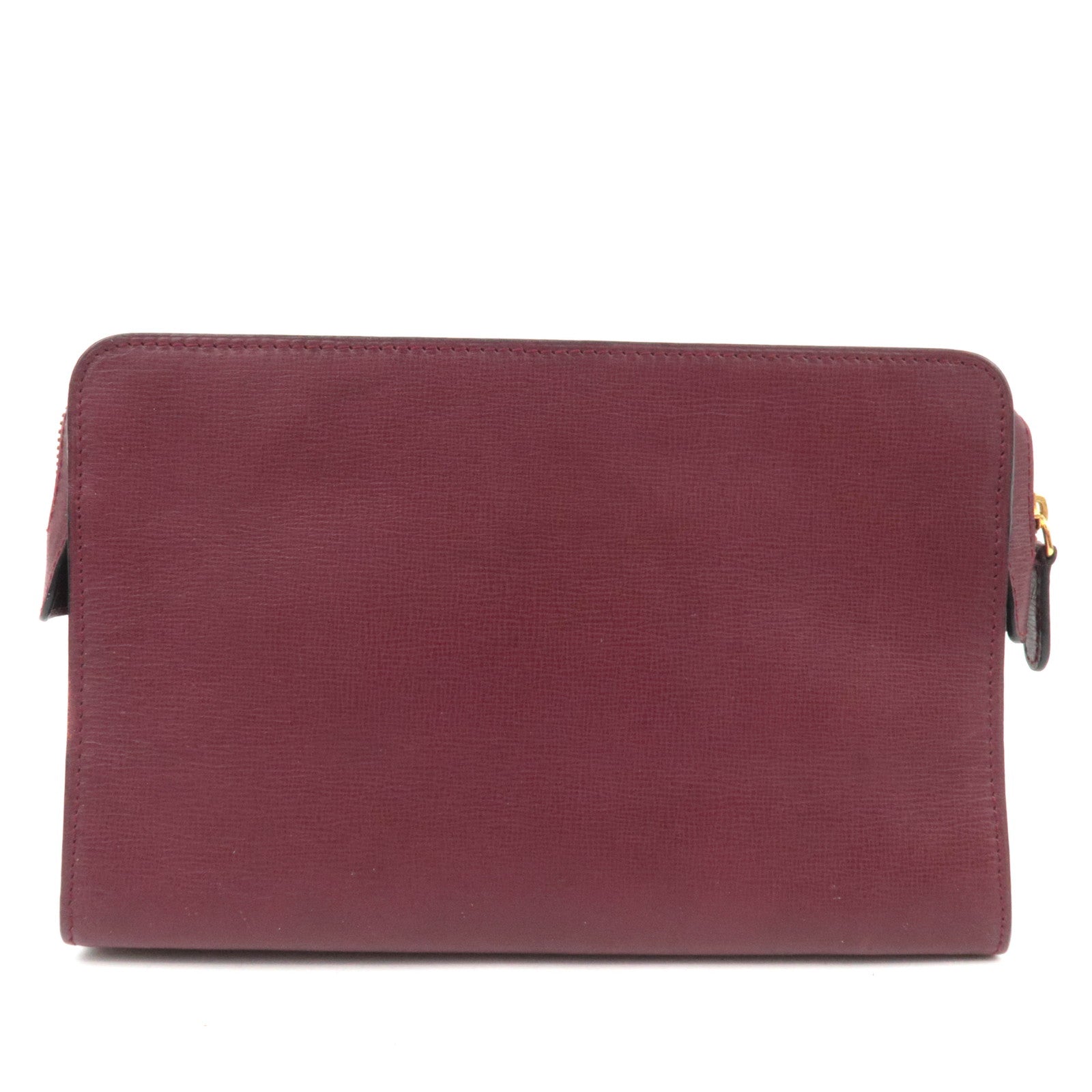 Cartier Must Line Leather Clutch Bag Bordeaux