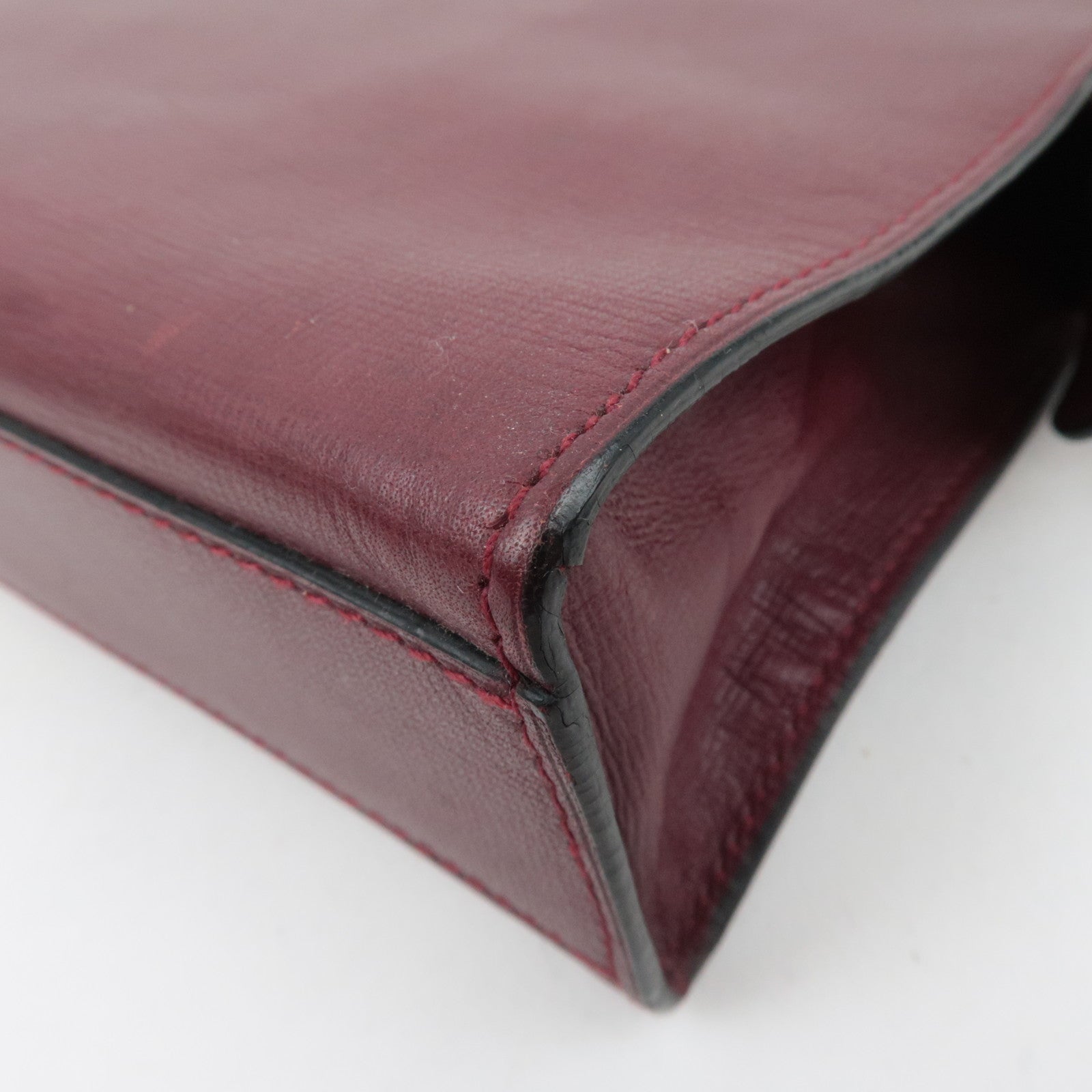 Cartier Must Line Leather Clutch Bag Bordeaux