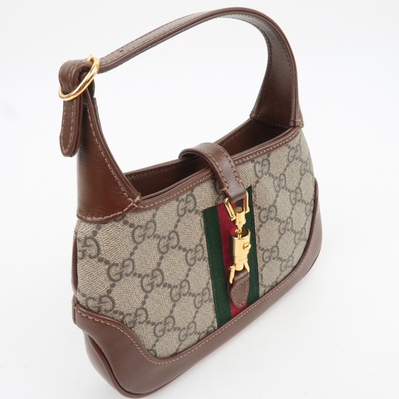 GUCCI Jackie 1961 Mini 2Way Handbag Beige Brown 637092