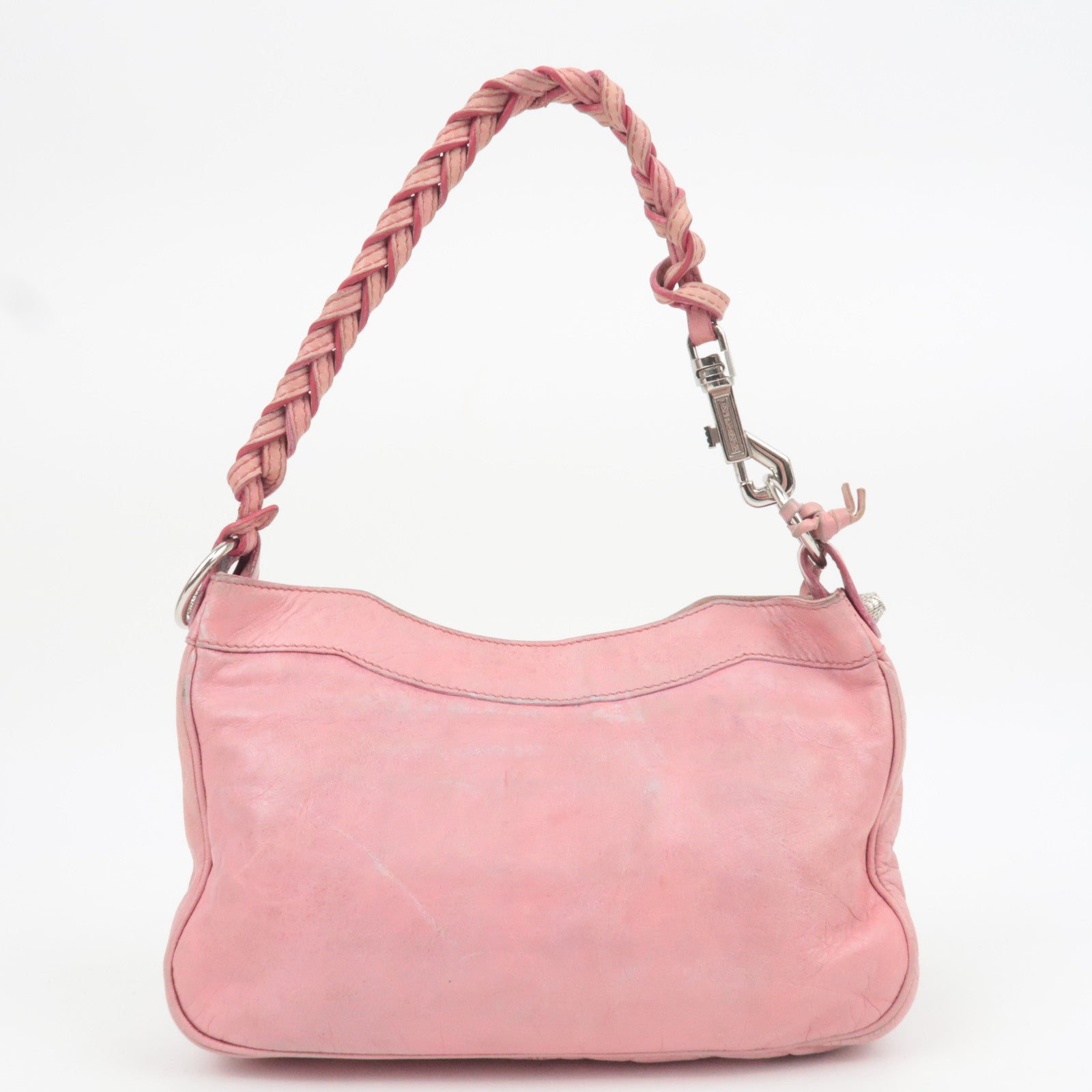 BALENCIAGA Giant Hip Leather Small Shoulder Bag Pink 237203