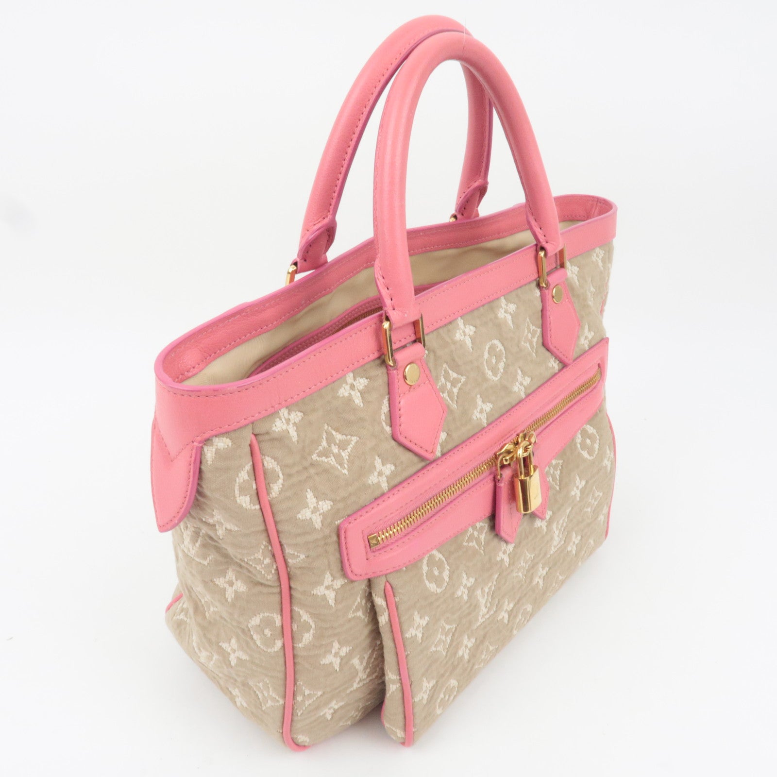 Louis Vuitton Monogram Sabia Cabas MM Handbag Rose M93496