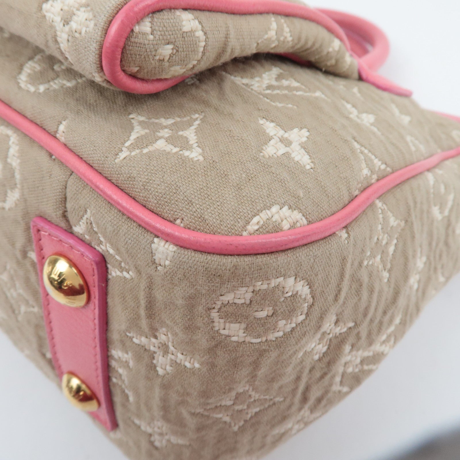 Louis Vuitton Monogram Sabia Cabas MM Handbag Rose M93496