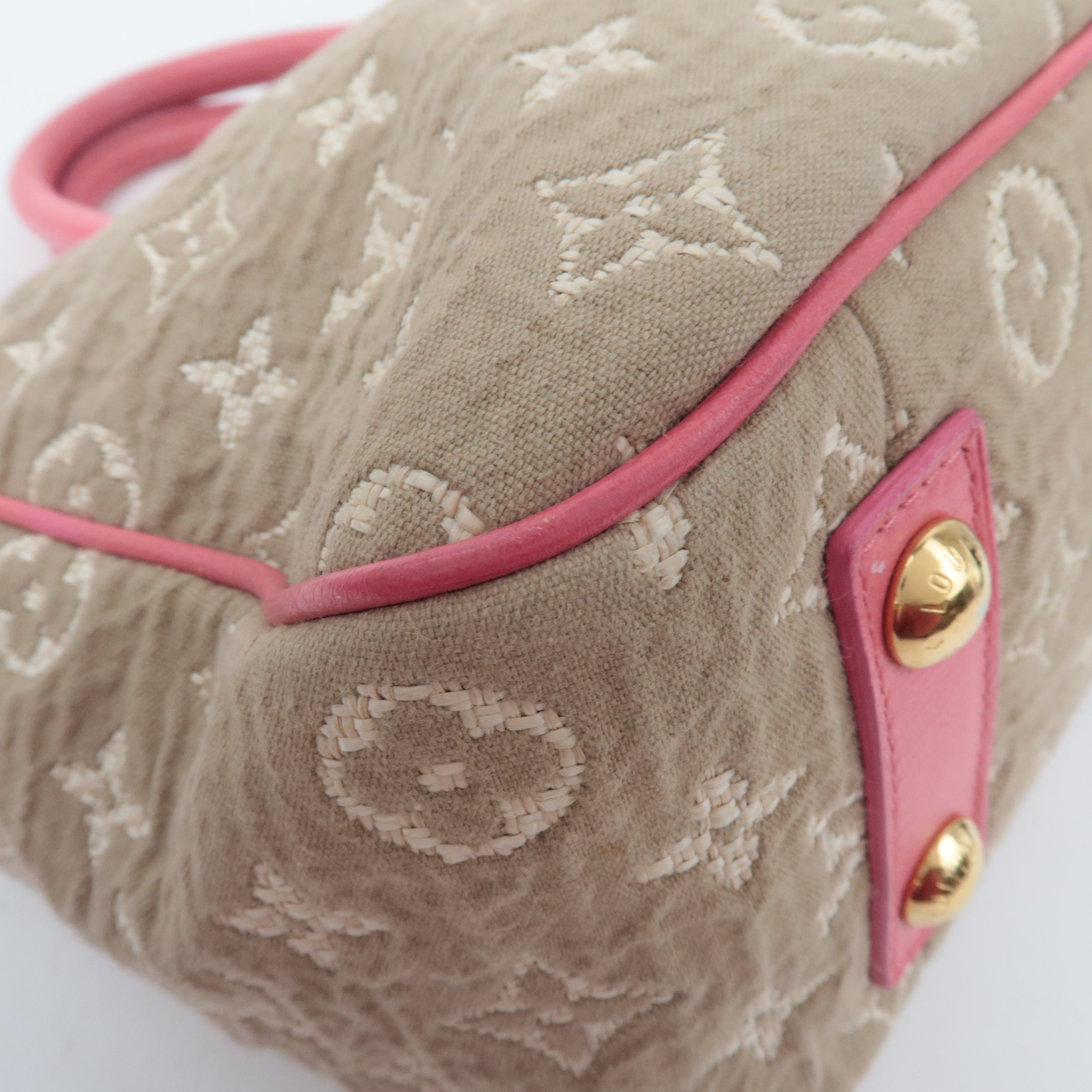 Louis Vuitton Monogram Sabia Cabas MM Handbag Rose M93496