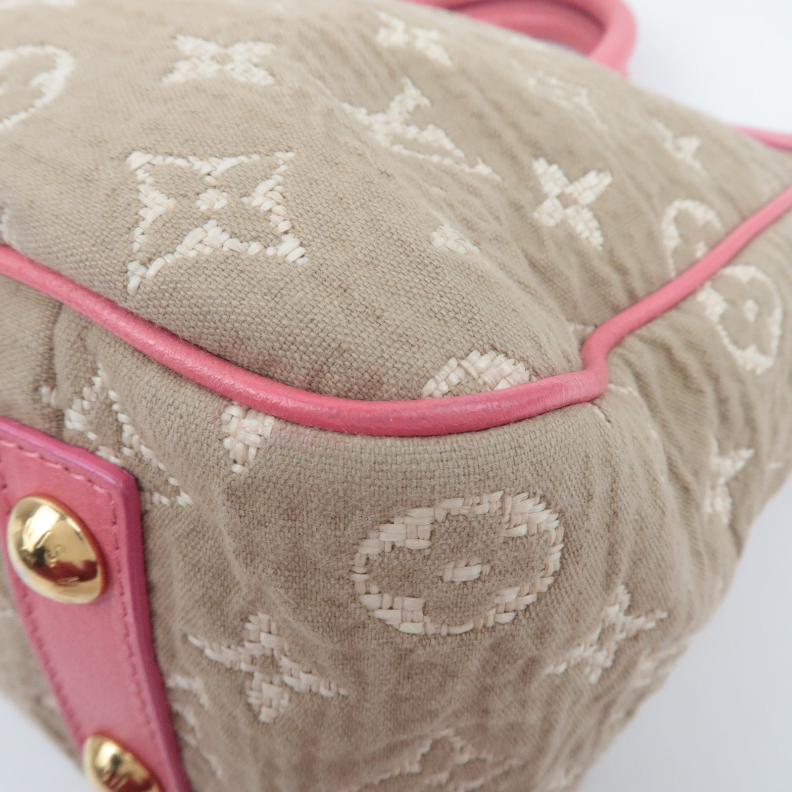 Louis Vuitton Monogram Sabia Cabas MM Handbag Rose M93496