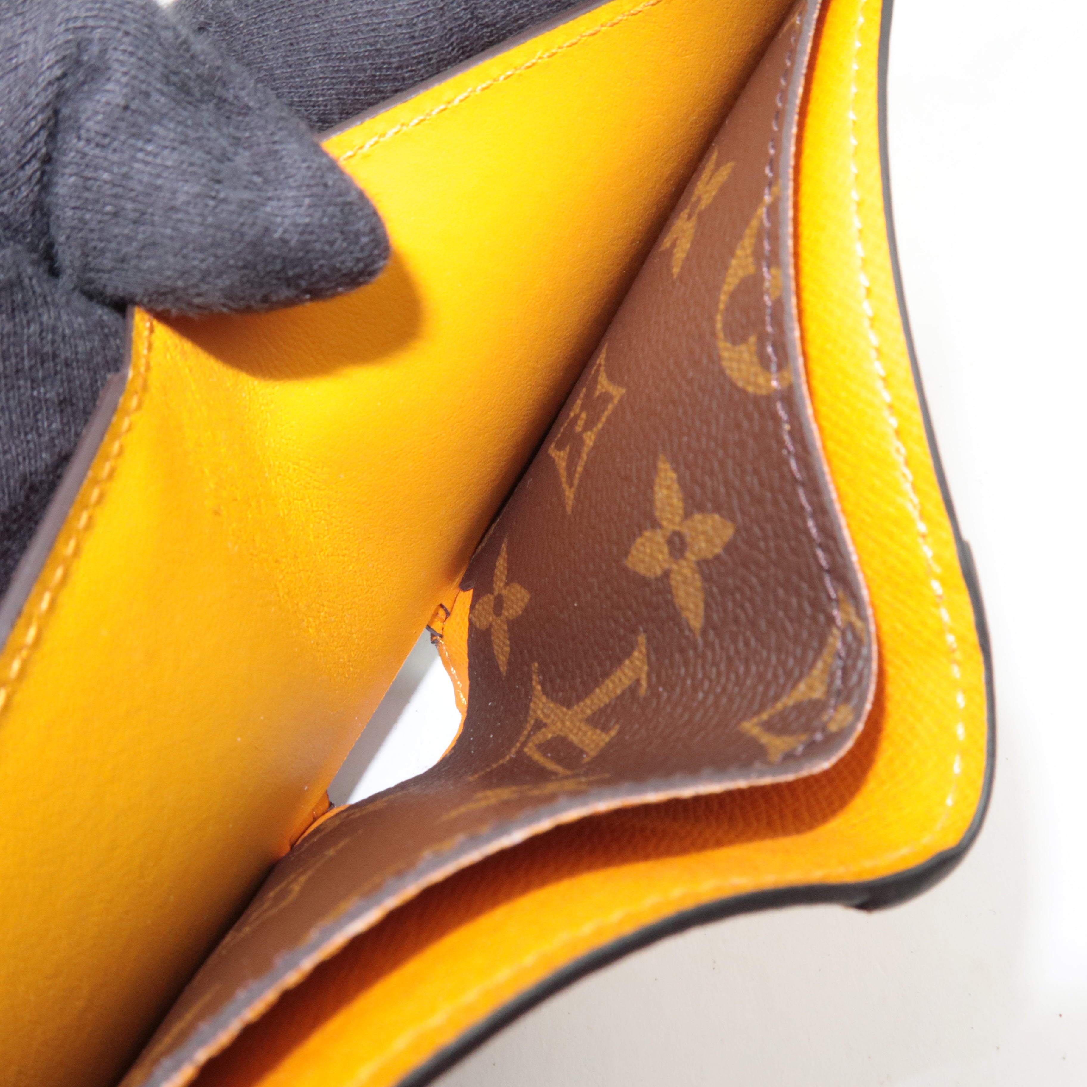 Louis Vuitton Monogram Macassar Portefeuille Multiple Wallet Orange M82538