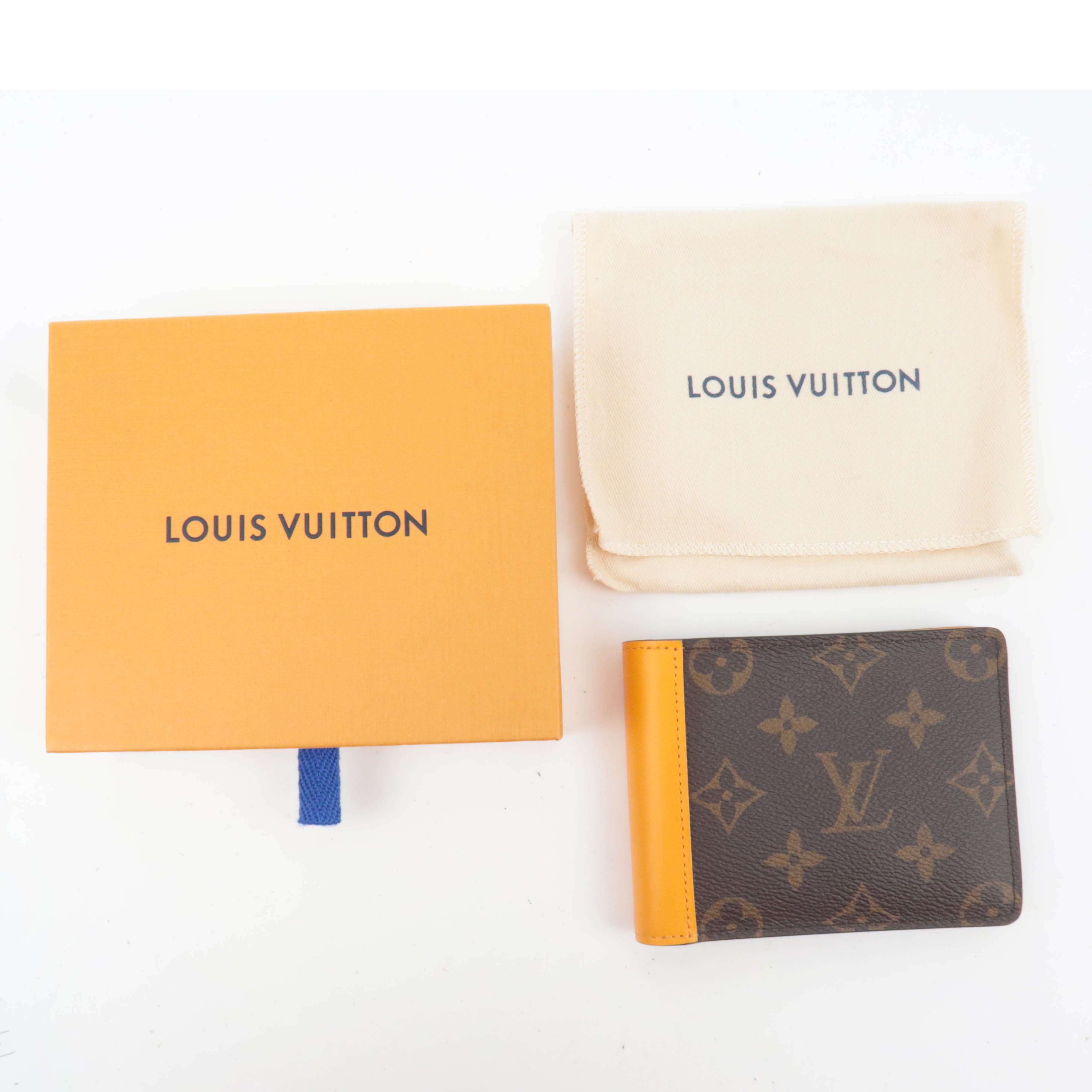 Louis Vuitton Monogram Macassar Portefeuille Multiple Wallet Orange M82538