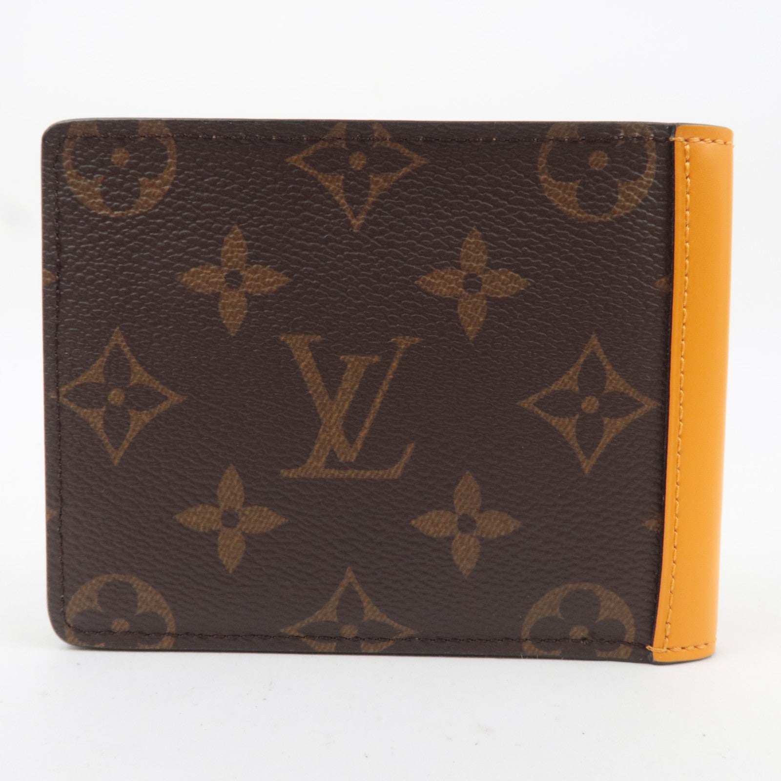 Louis Vuitton Monogram Macassar Portefeuille Multiple Wallet Orange M82538