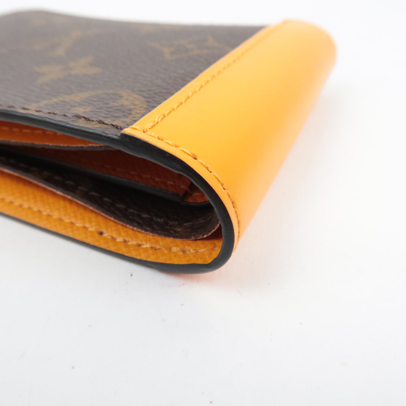 Louis Vuitton Monogram Macassar Portefeuille Multiple Wallet Orange M82538