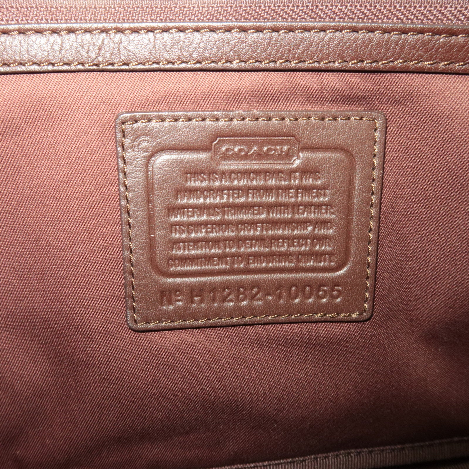 COACH Signature Canvas Leather 2Way Shoulder Bag Beige Brown