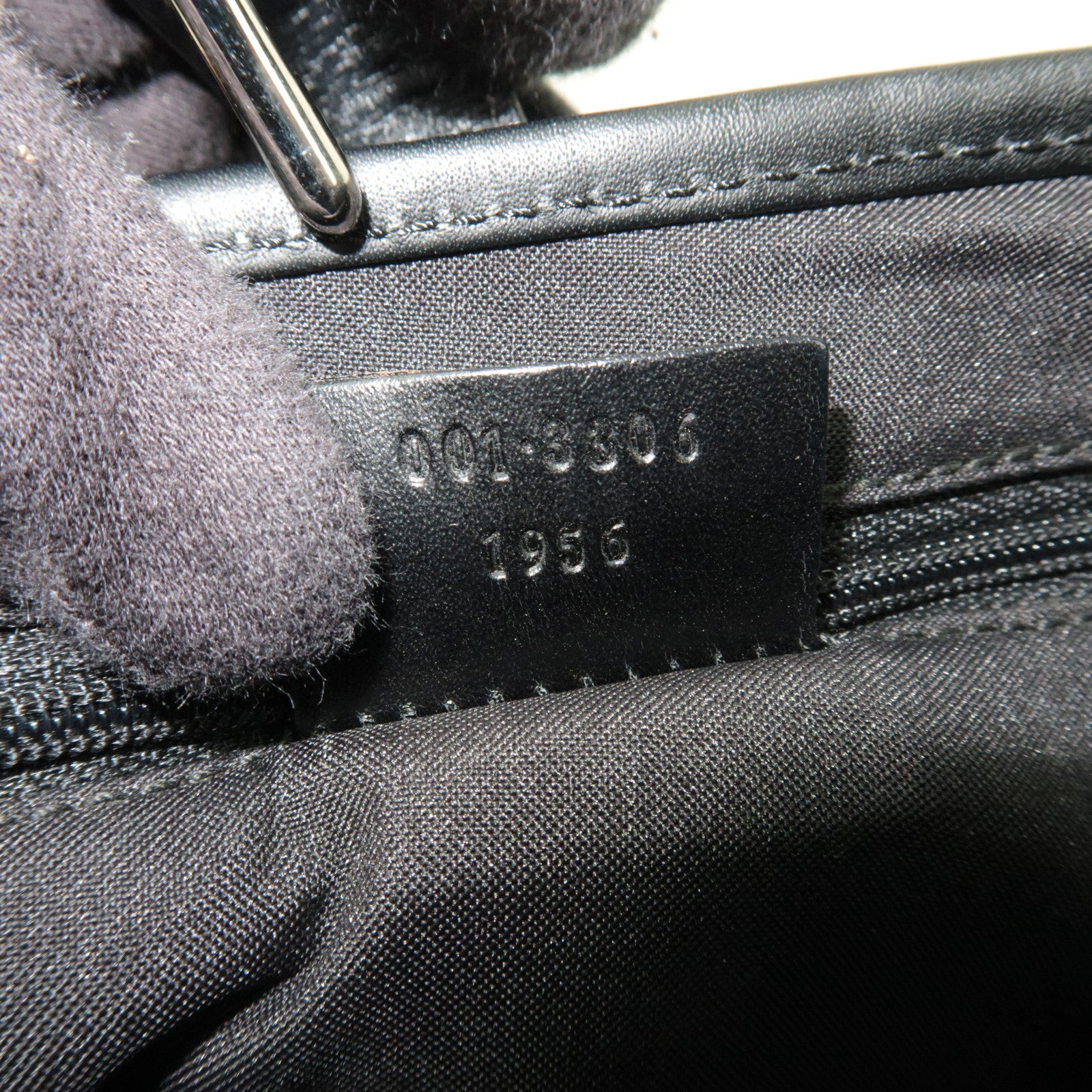 GUCCI Jackie GG Canvas Shoulder Bag Black 001.3306