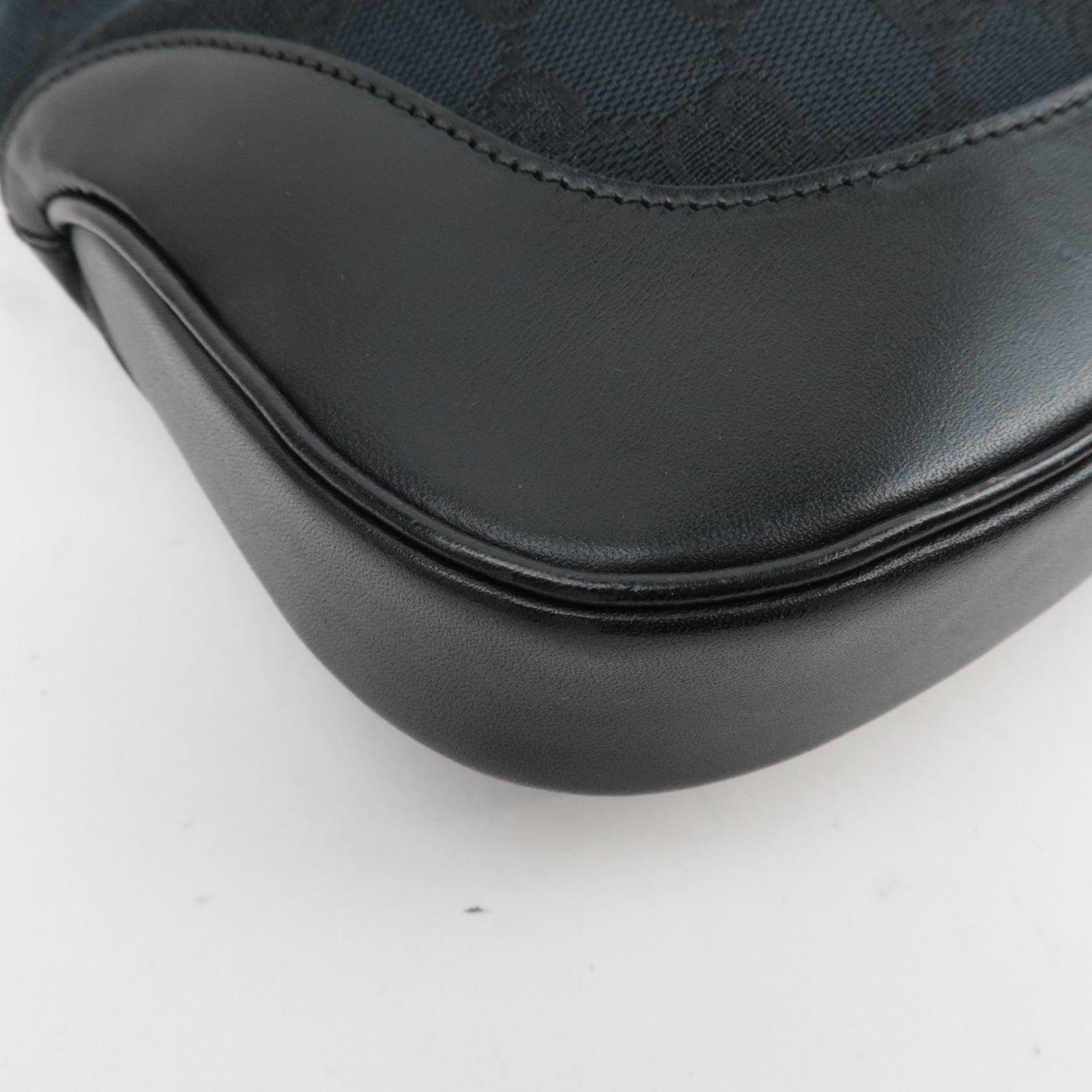 GUCCI Jackie GG Canvas Shoulder Bag Black 001.3306