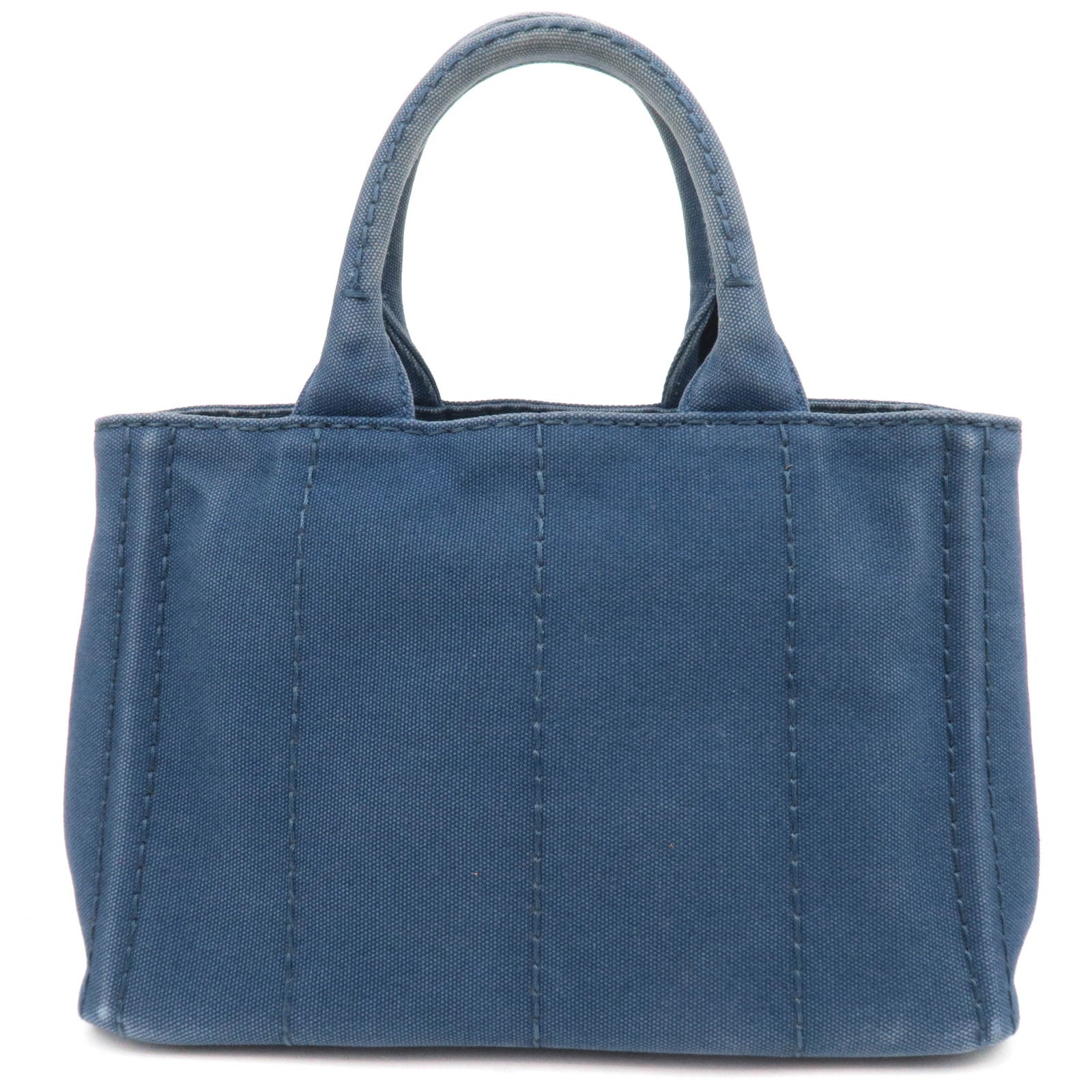 PRADA Canapa Mini Canvas Tote Bag Navy 1BG439