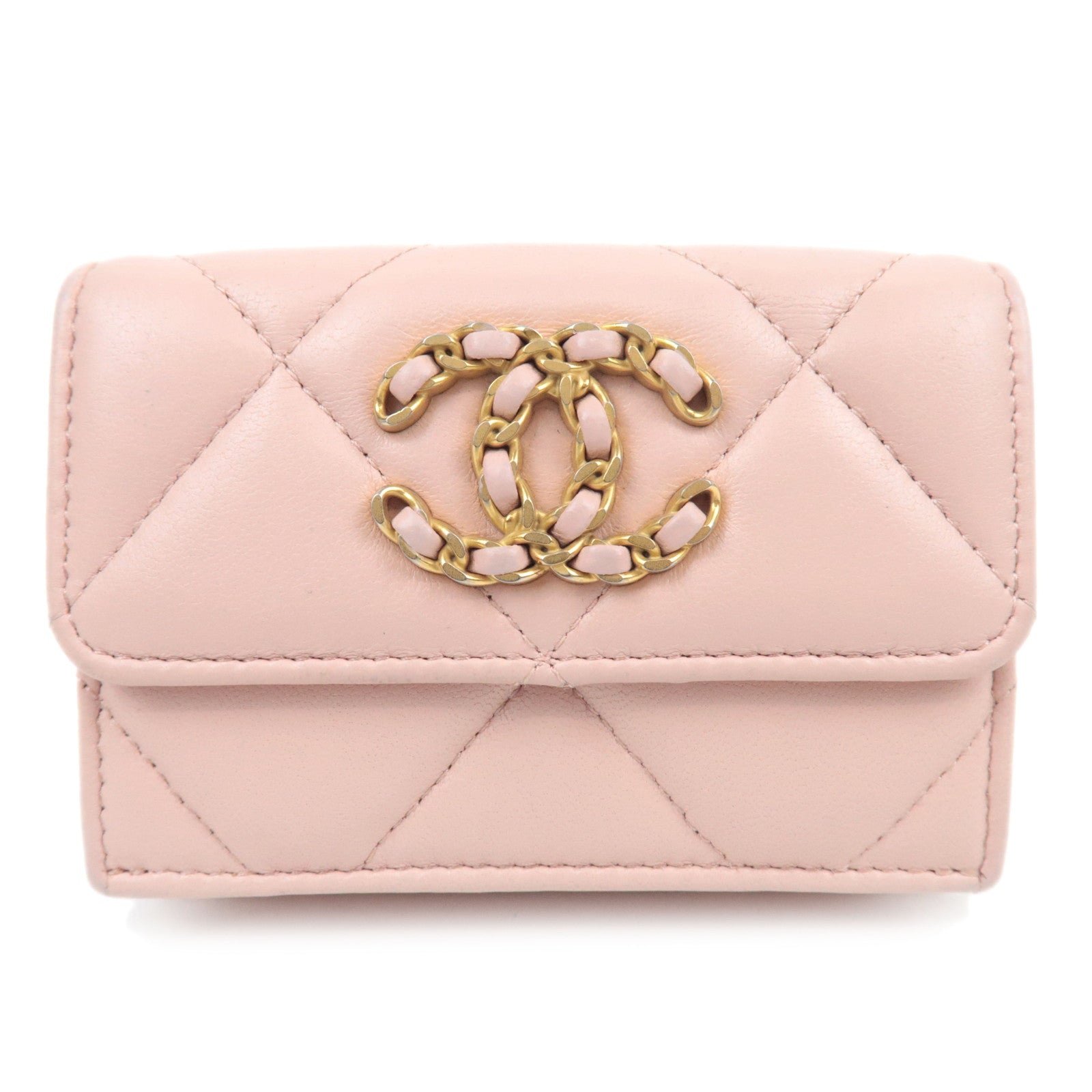 CHANEL Chanel 19 Dixneuf Lambskin Wallet Pink87597