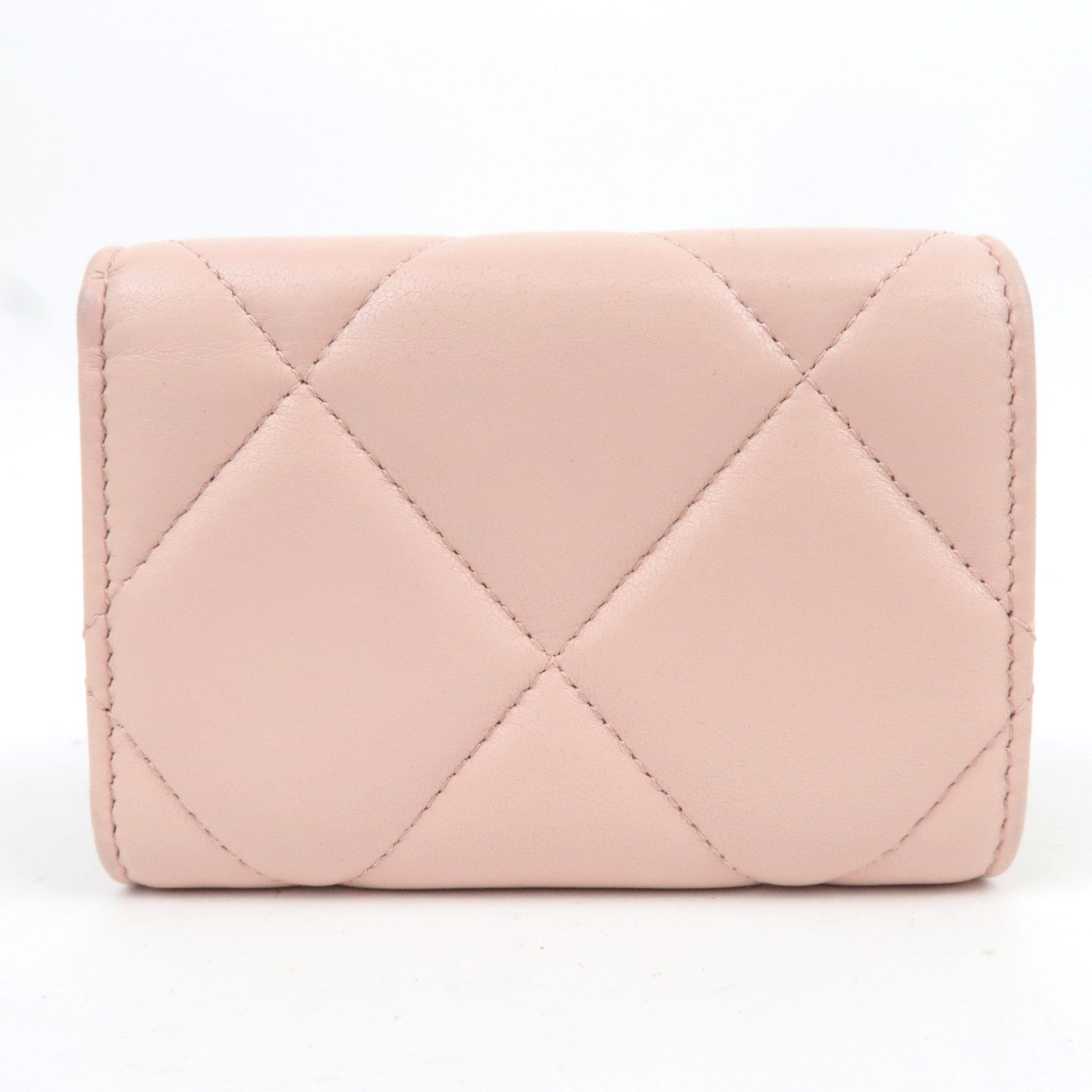 CHANEL Chanel 19 Dixneuf Lambskin Wallet Pink
