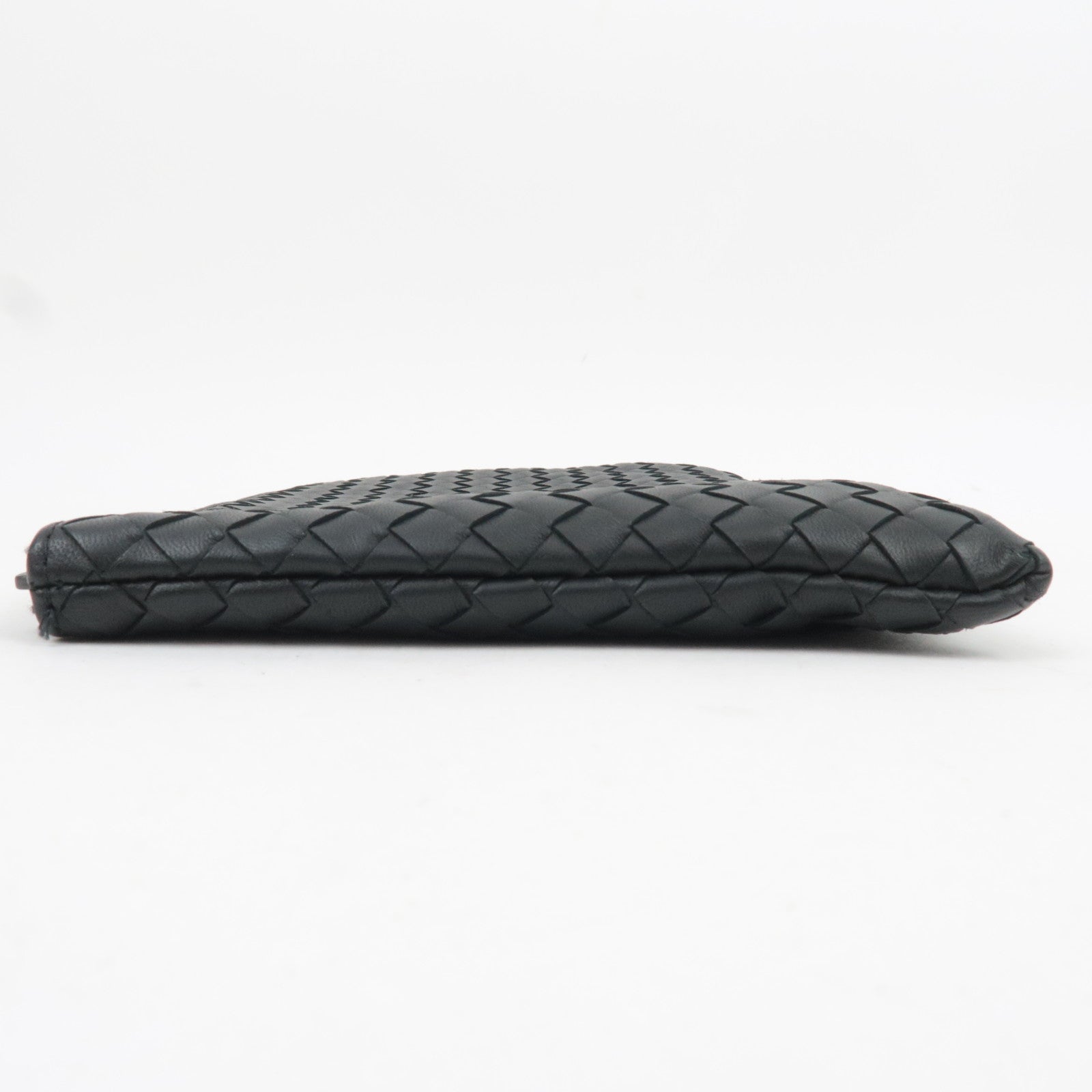 BOTTEGA VENETA Intrecciato Leather Clutch Bag Black