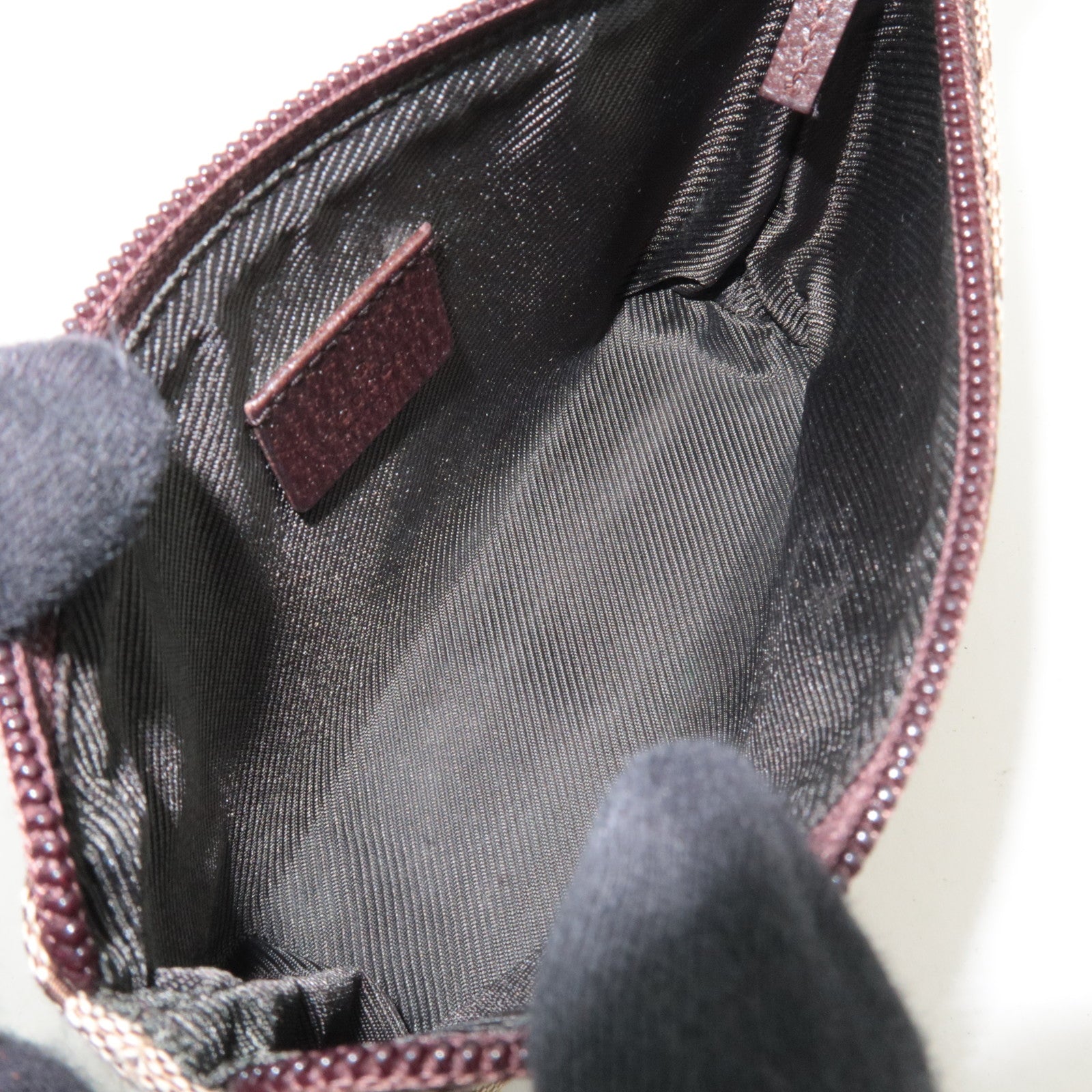 GUCCI GG Canvas Small Pouch Beige Brown 115237