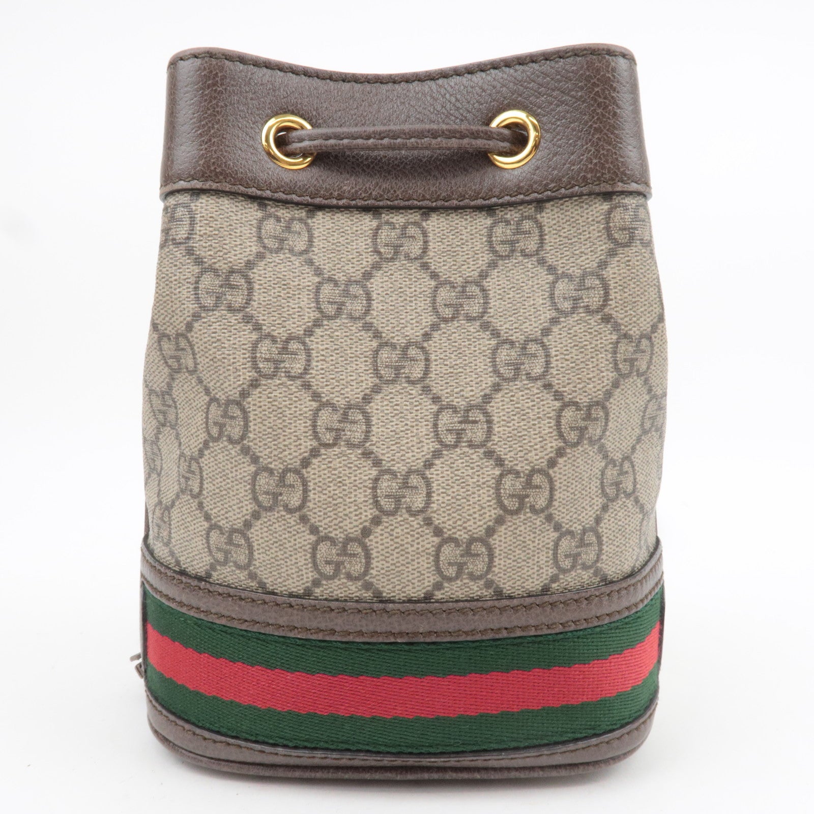 GUCCI Ophidia Sherry GG Supreme Drawstring Shoulder Bag Beige 550620