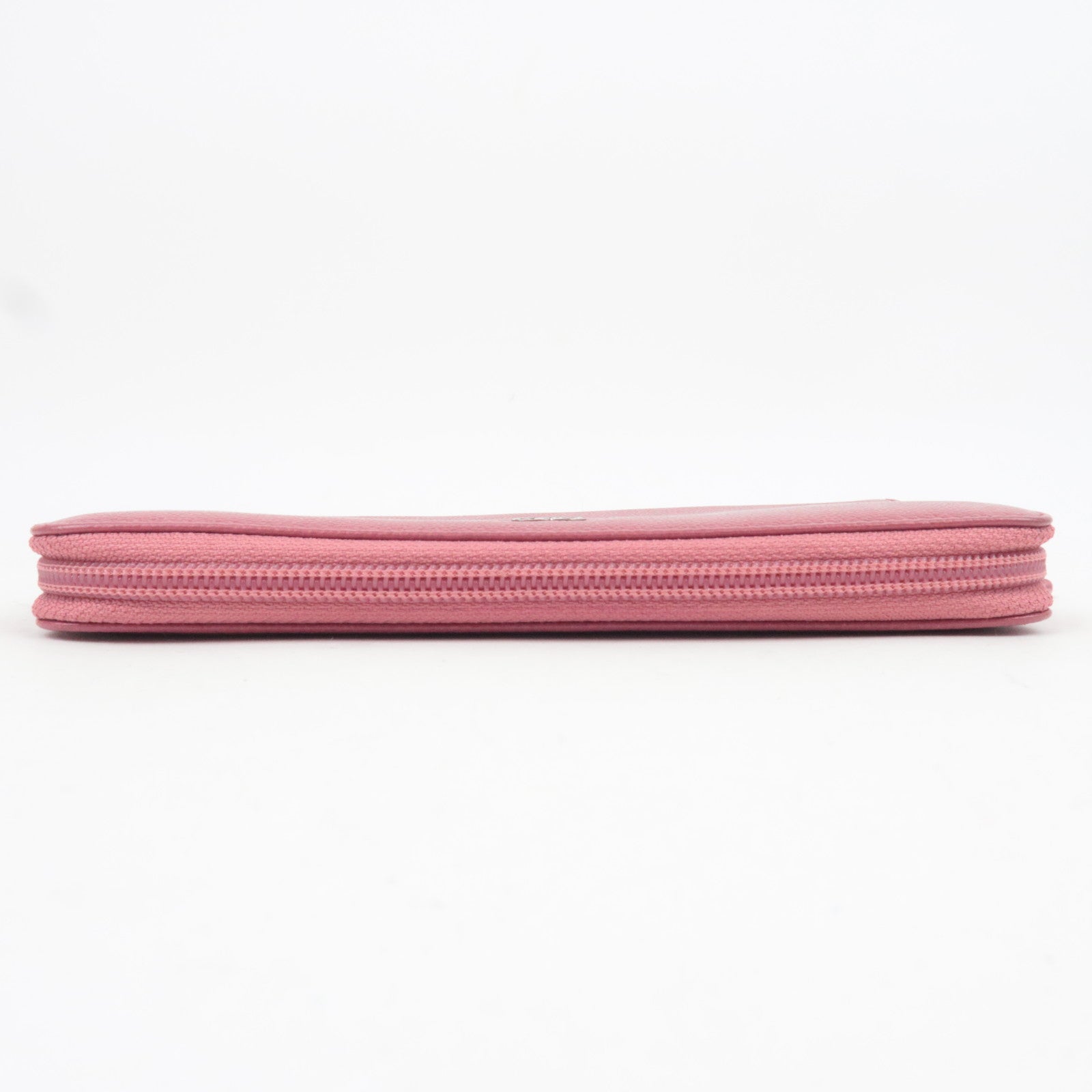 CHANEL Coco Mark Caviarskin Long Wallet Pink