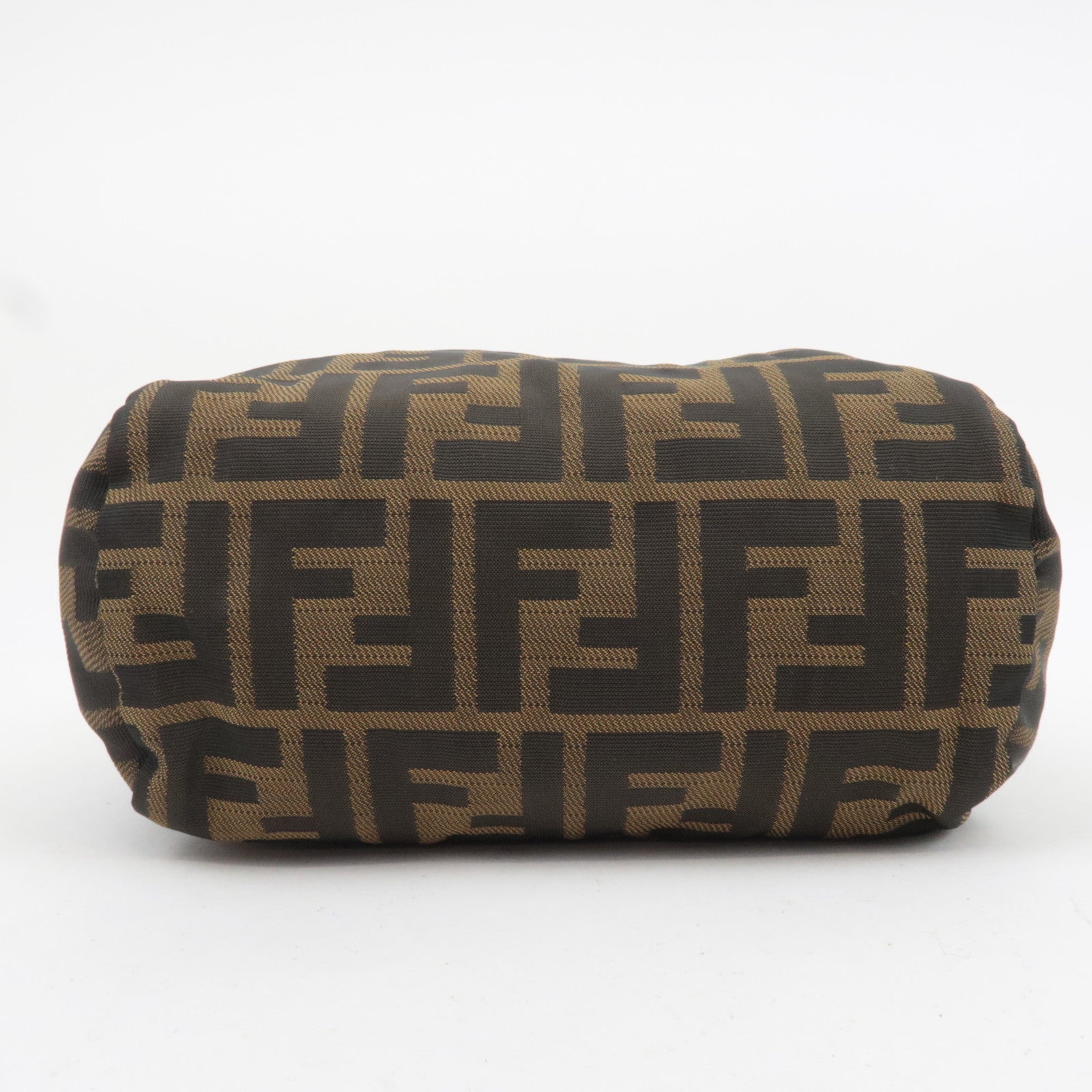 FENDI Zucca Canvas Leather Small Handbag Khaki Black Brown 26541