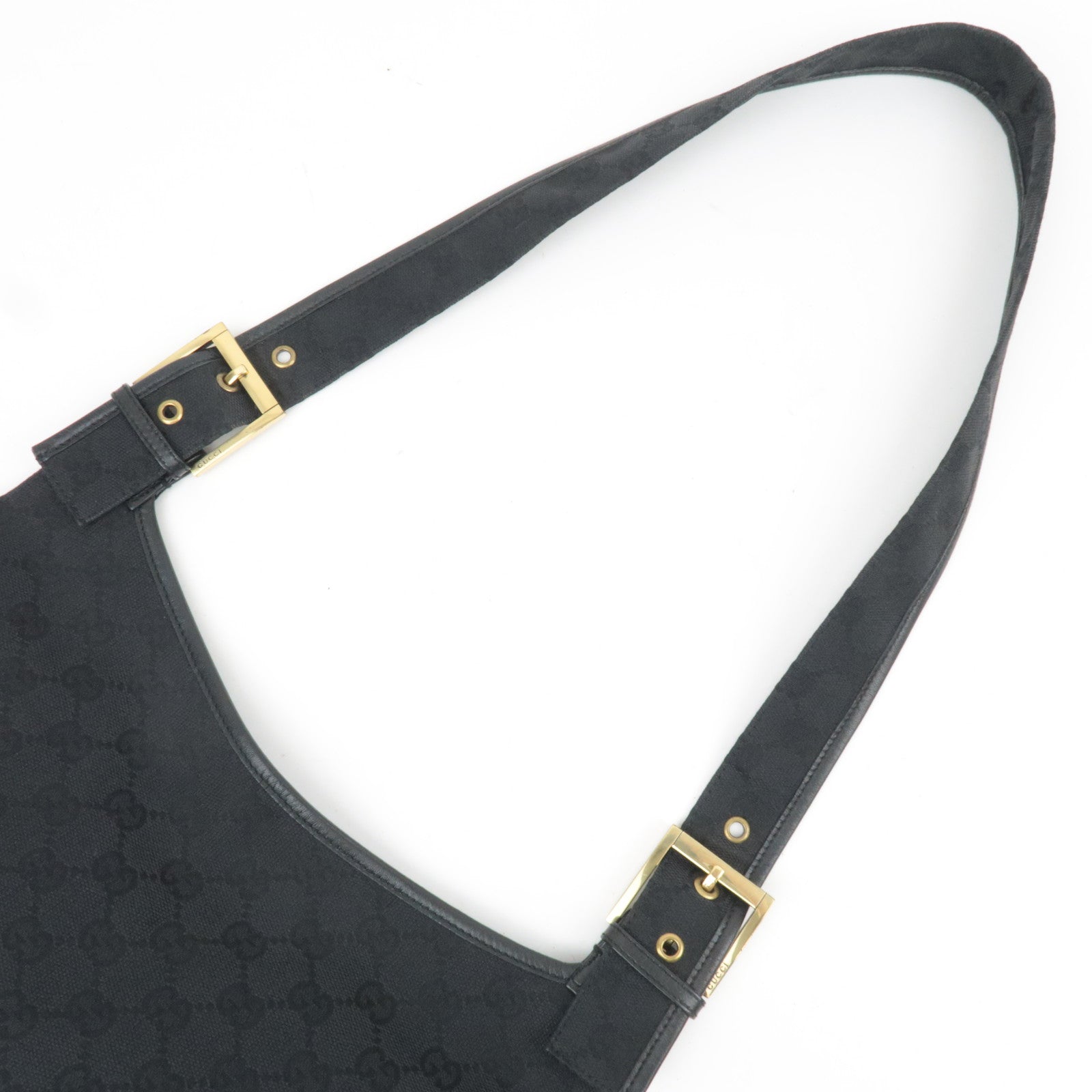 GUCCI GG Canvas Shoulder Bag Black 90665