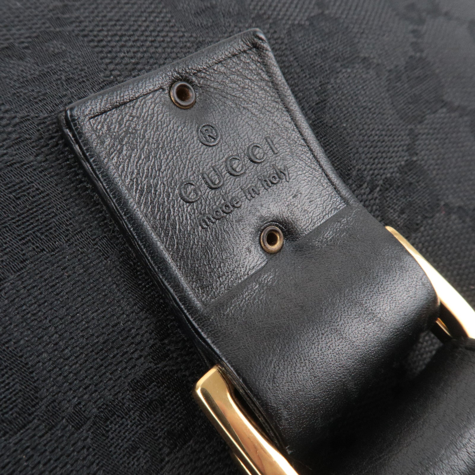 GUCCI GG Canvas Shoulder Bag Black 90665