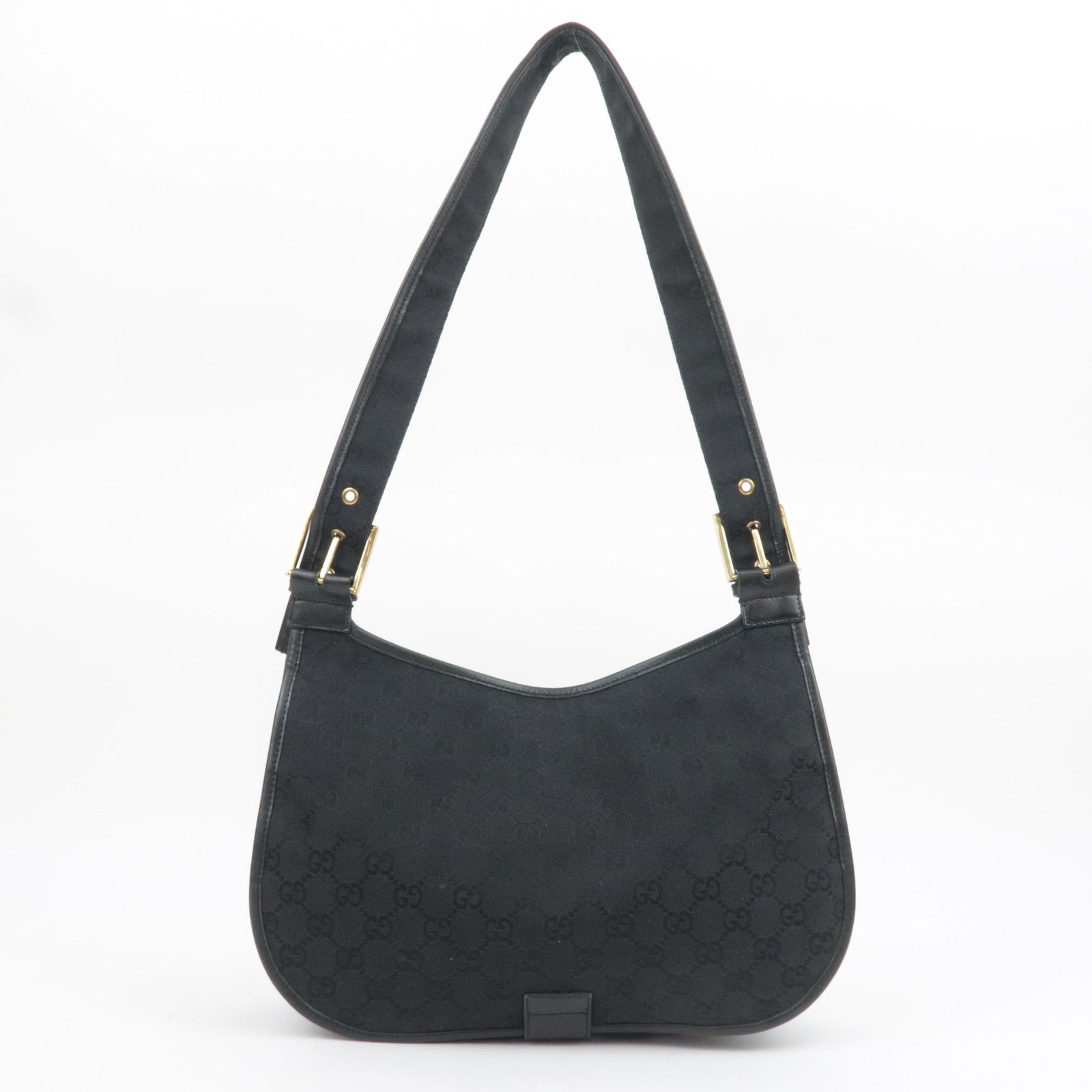 GUCCI GG Canvas Shoulder Bag Black 90665