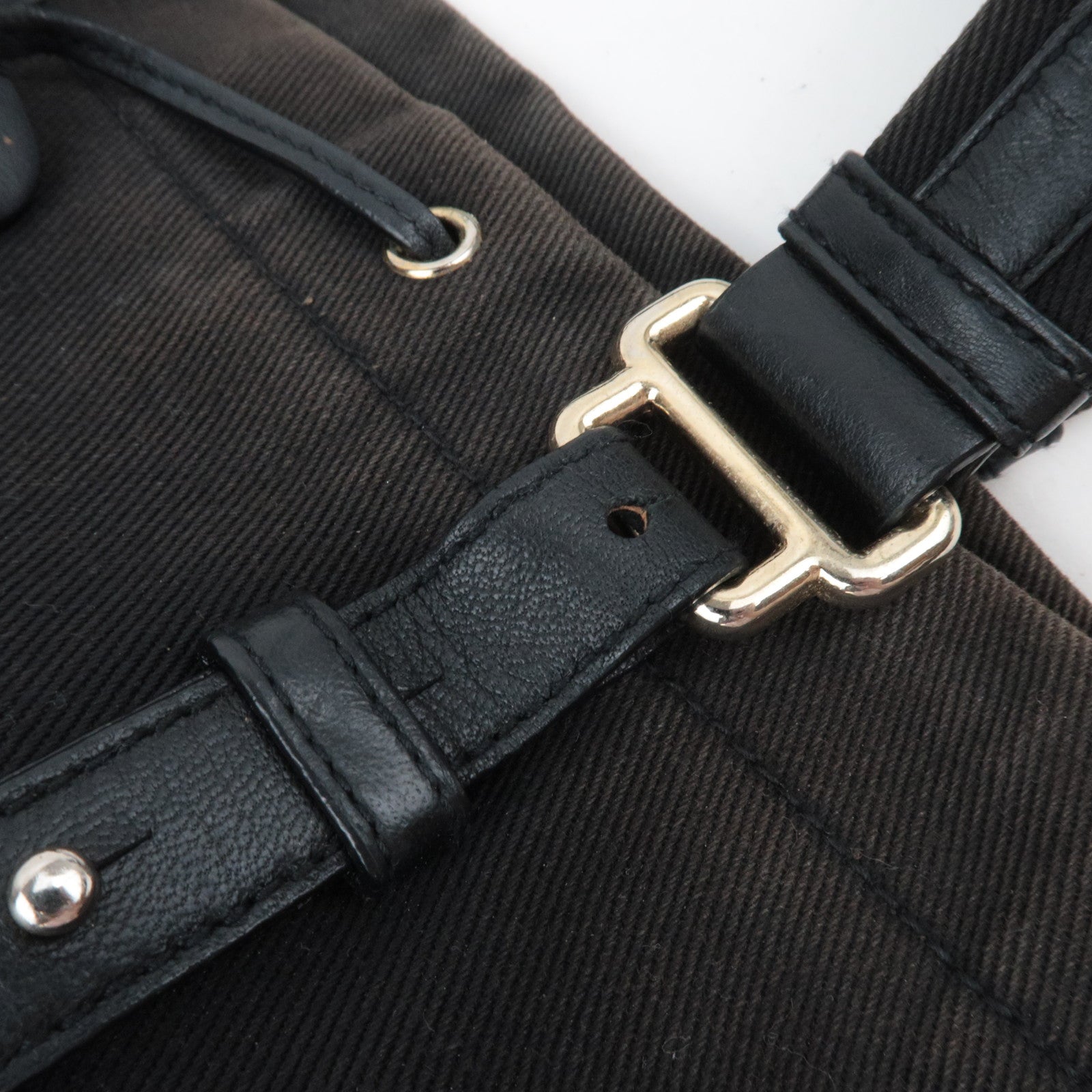 SAINT LAURENT YSL Kahala Canvas Velour Tote Bag Black 121631